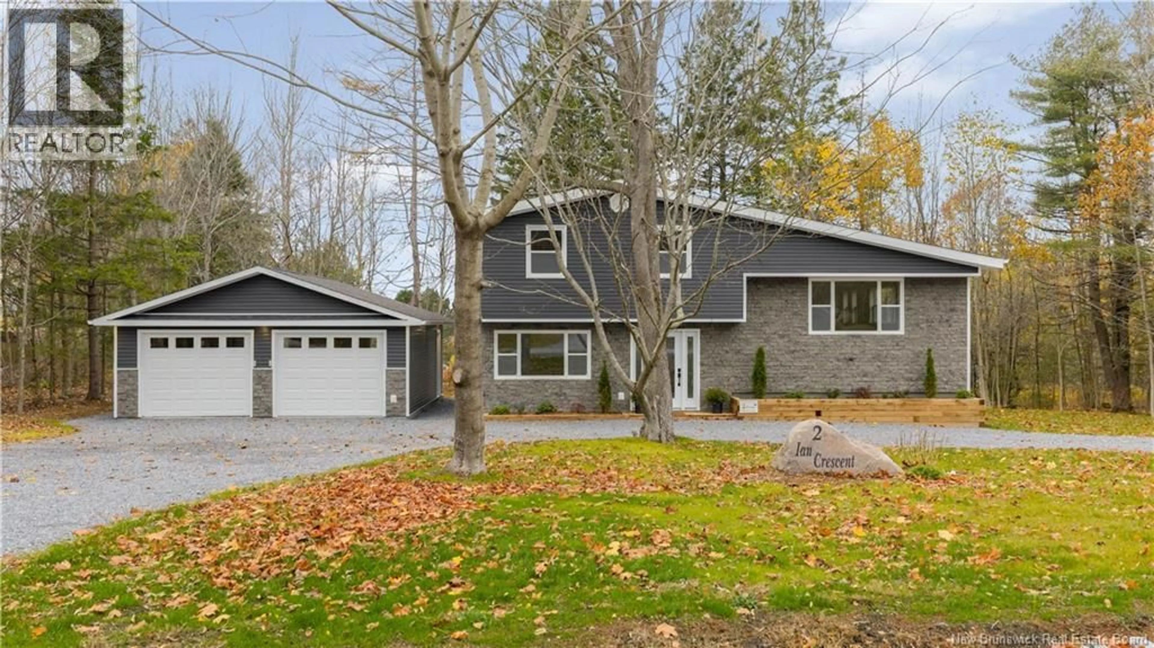 Home with vinyl exterior material, street for 2 IAN CRESCENT, Rothesay New Brunswick E2E5P9