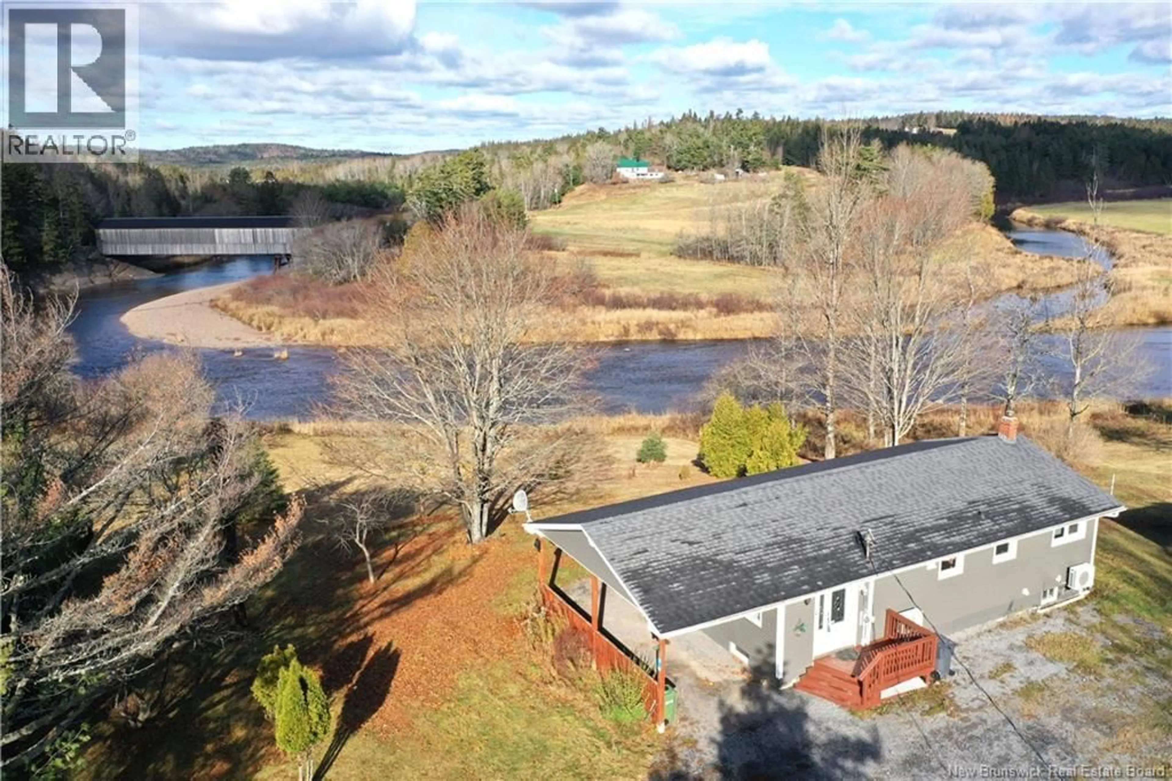 A pic from outside/outdoor area/front of a property/back of a property/a pic from drone, water/lake/river/ocean view for 810 DAMASCUS ROAD, Damascus New Brunswick E5N4A1