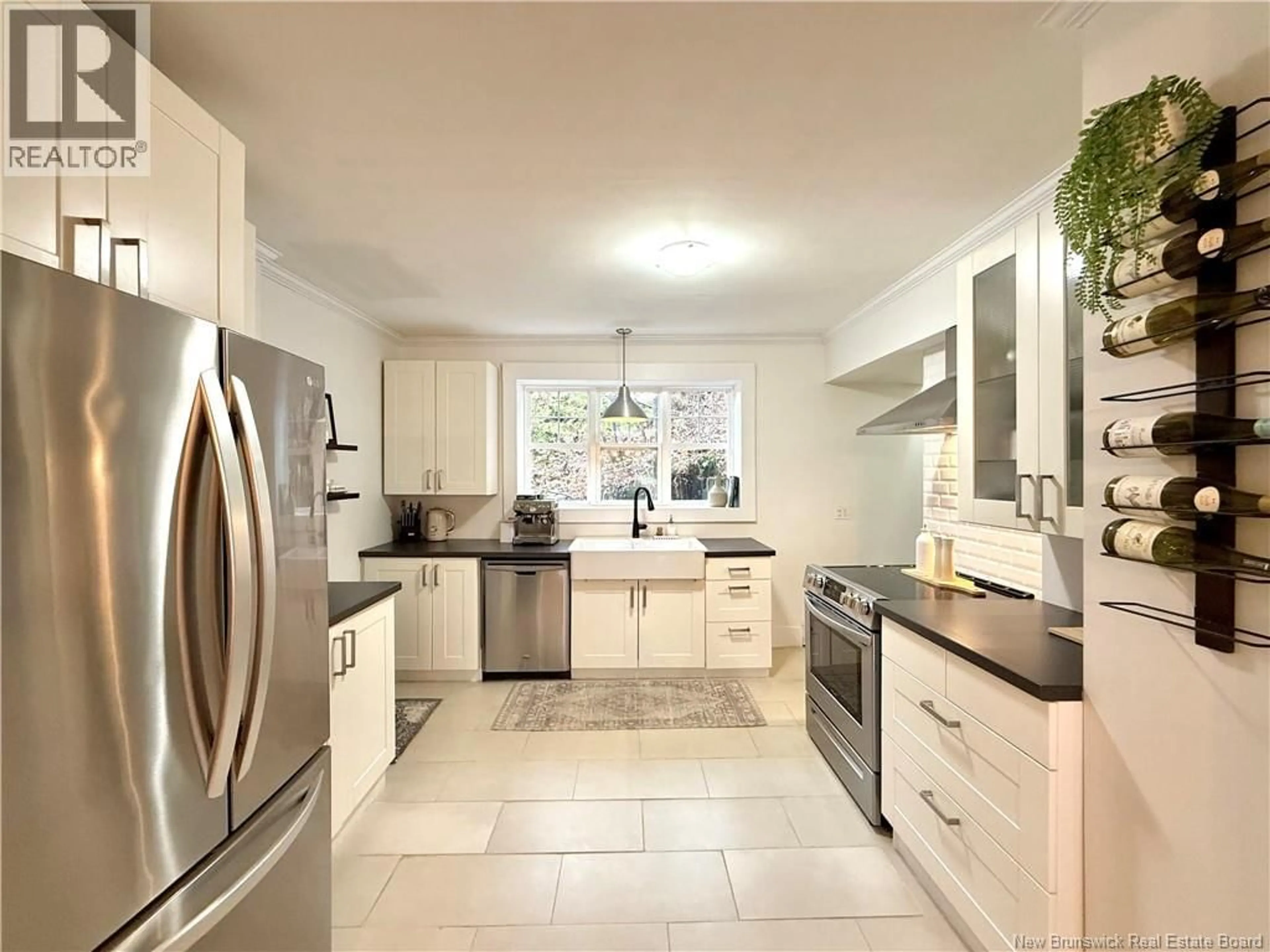 Contemporary kitchen, ceramic/tile floor for 8 CONWAY STREET, Edmundston New Brunswick E3V1Z1