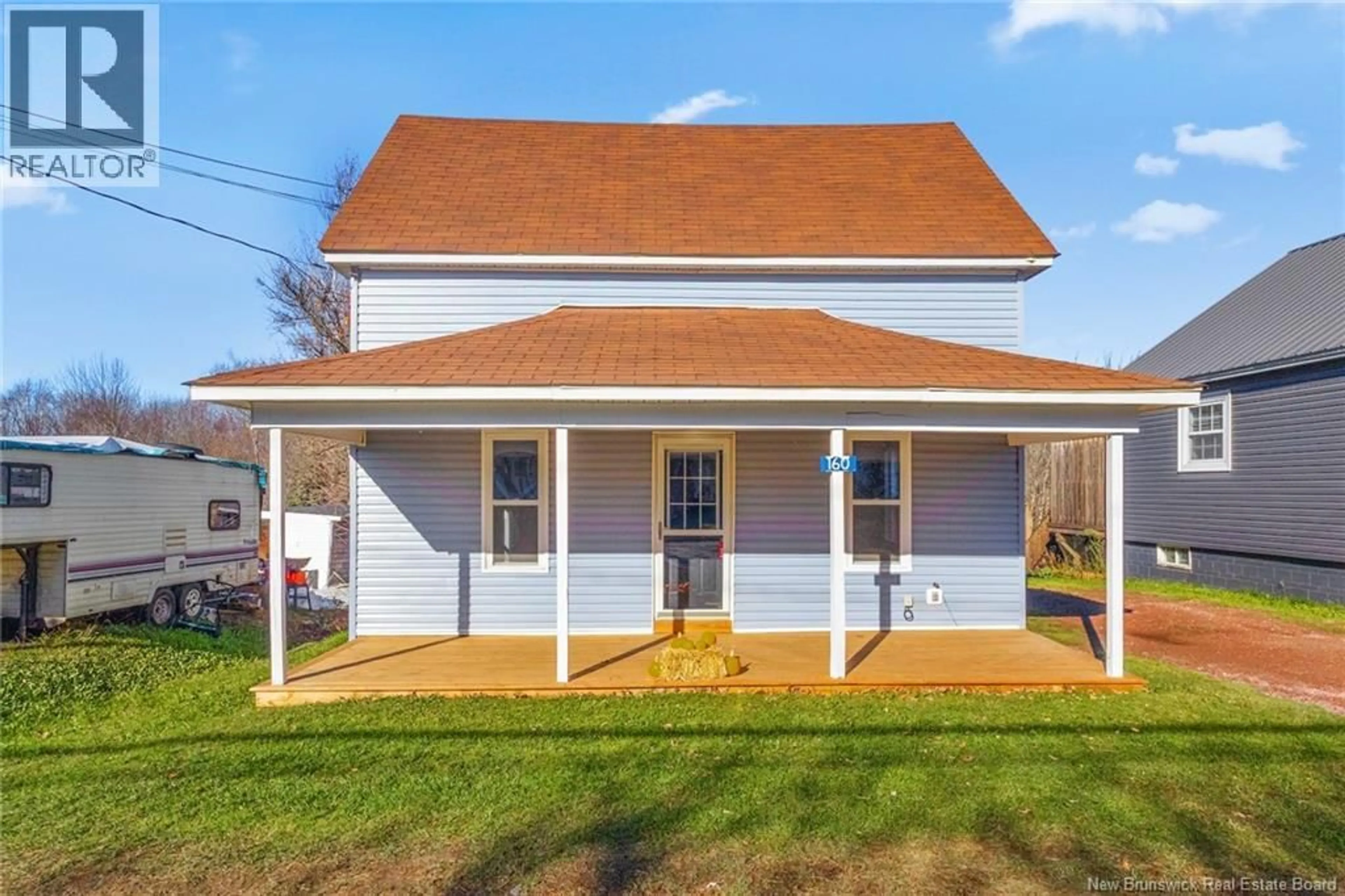 Home with vinyl exterior material, street for 160 MAIN STREET, Chipman New Brunswick E4A1X4