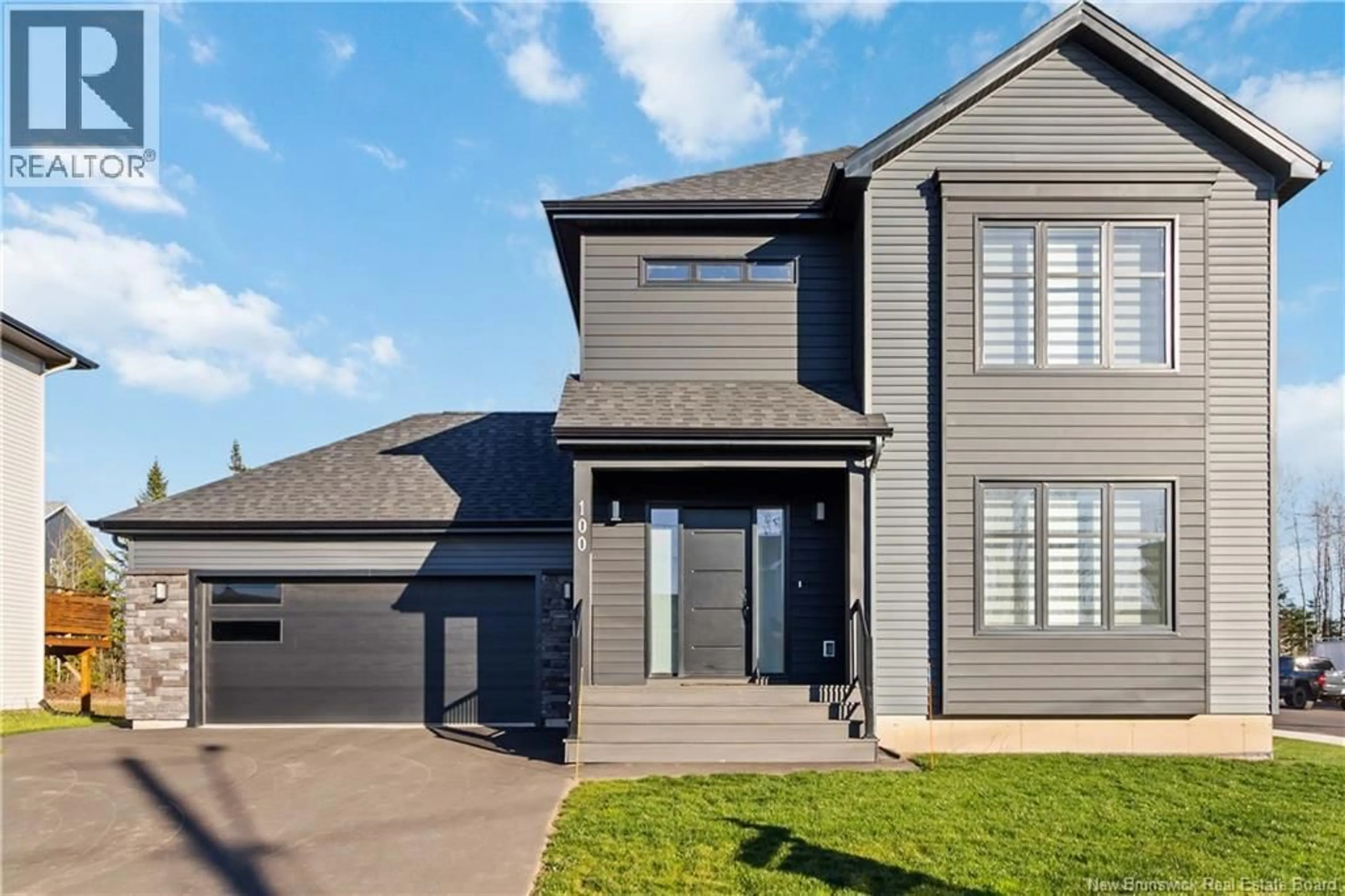Home with vinyl exterior material, street for 100 RACHEL STREET, Moncton New Brunswick E1G6J4
