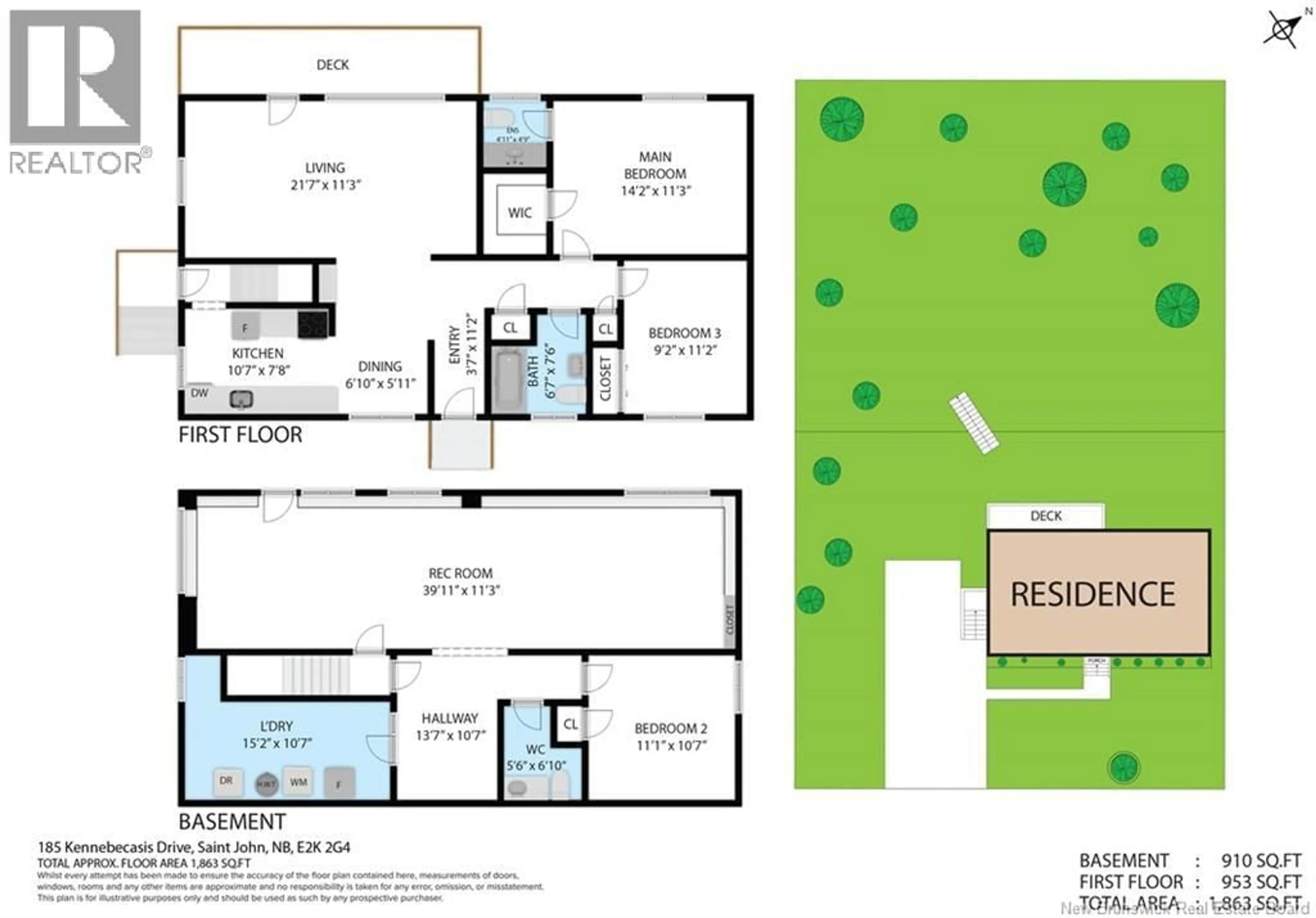 Floor plan for 185 KENNEBECASIS DRIVE, Saint John New Brunswick E2K2G4