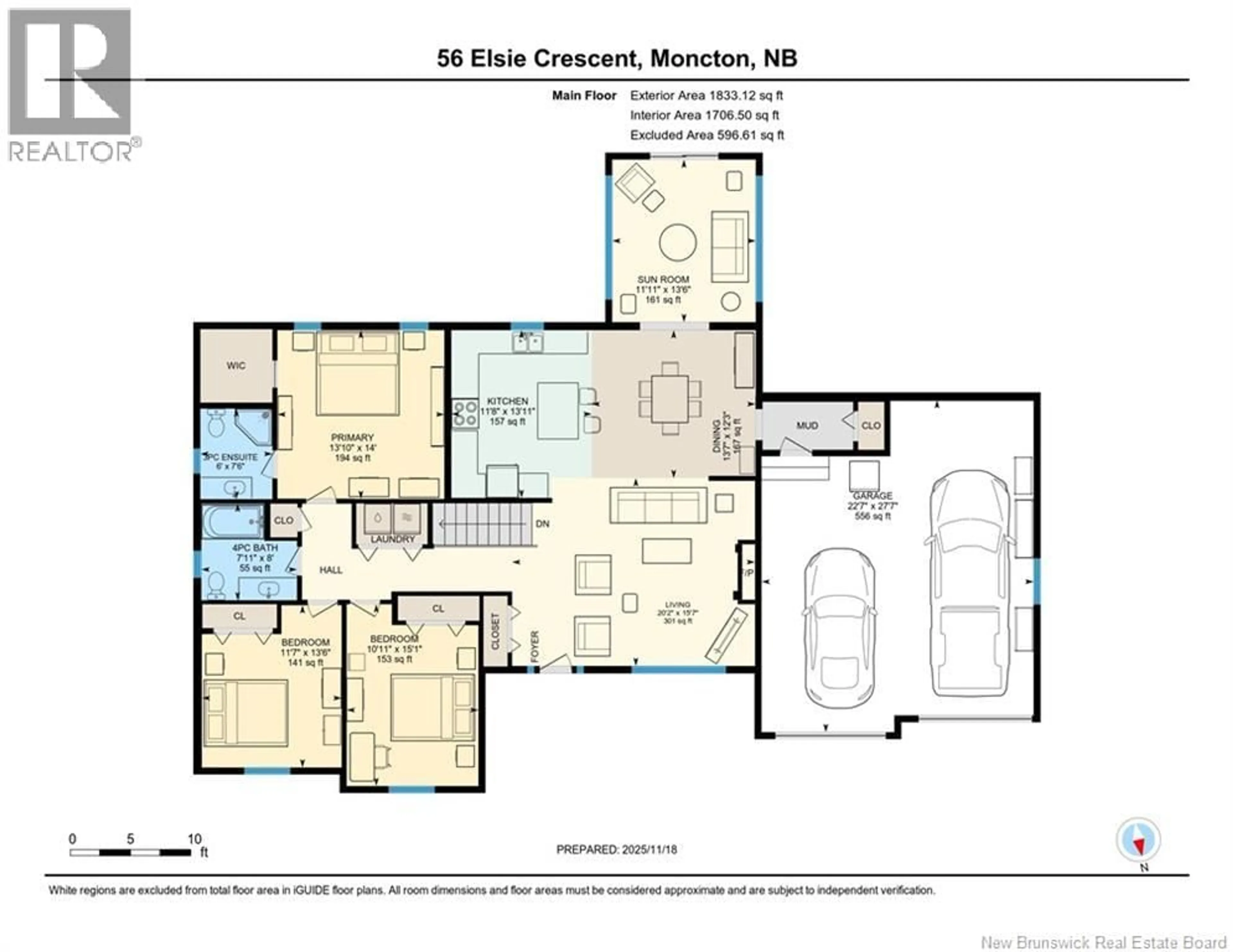 Floor plan for 56 ELSIE CRESCENT, Moncton New Brunswick E1A7W2