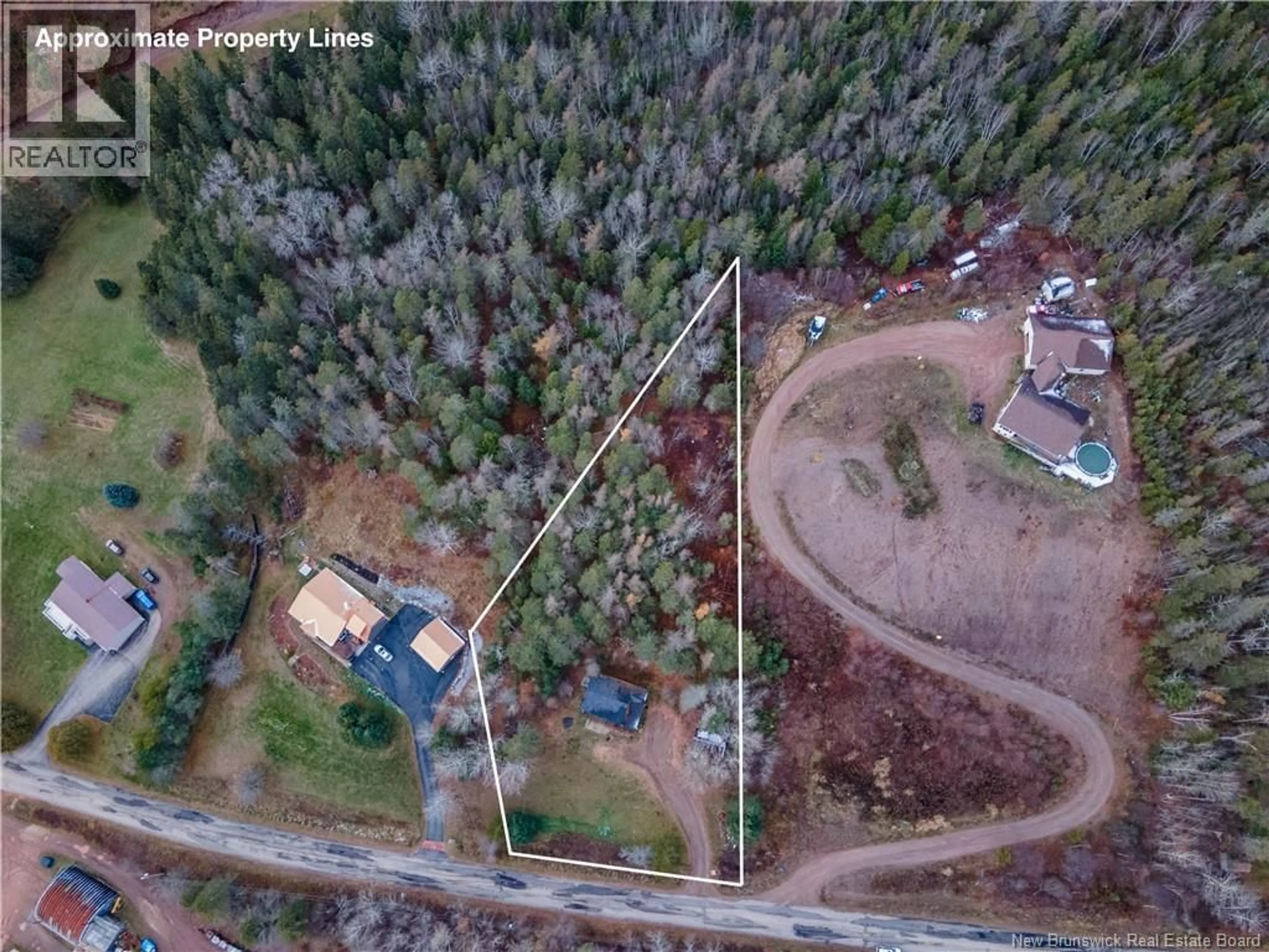 A pic from outside/outdoor area/front of a property/back of a property/a pic from drone, forest/trees view for 187 MCAULEY ROAD, Smiths Creek New Brunswick E4G2P5