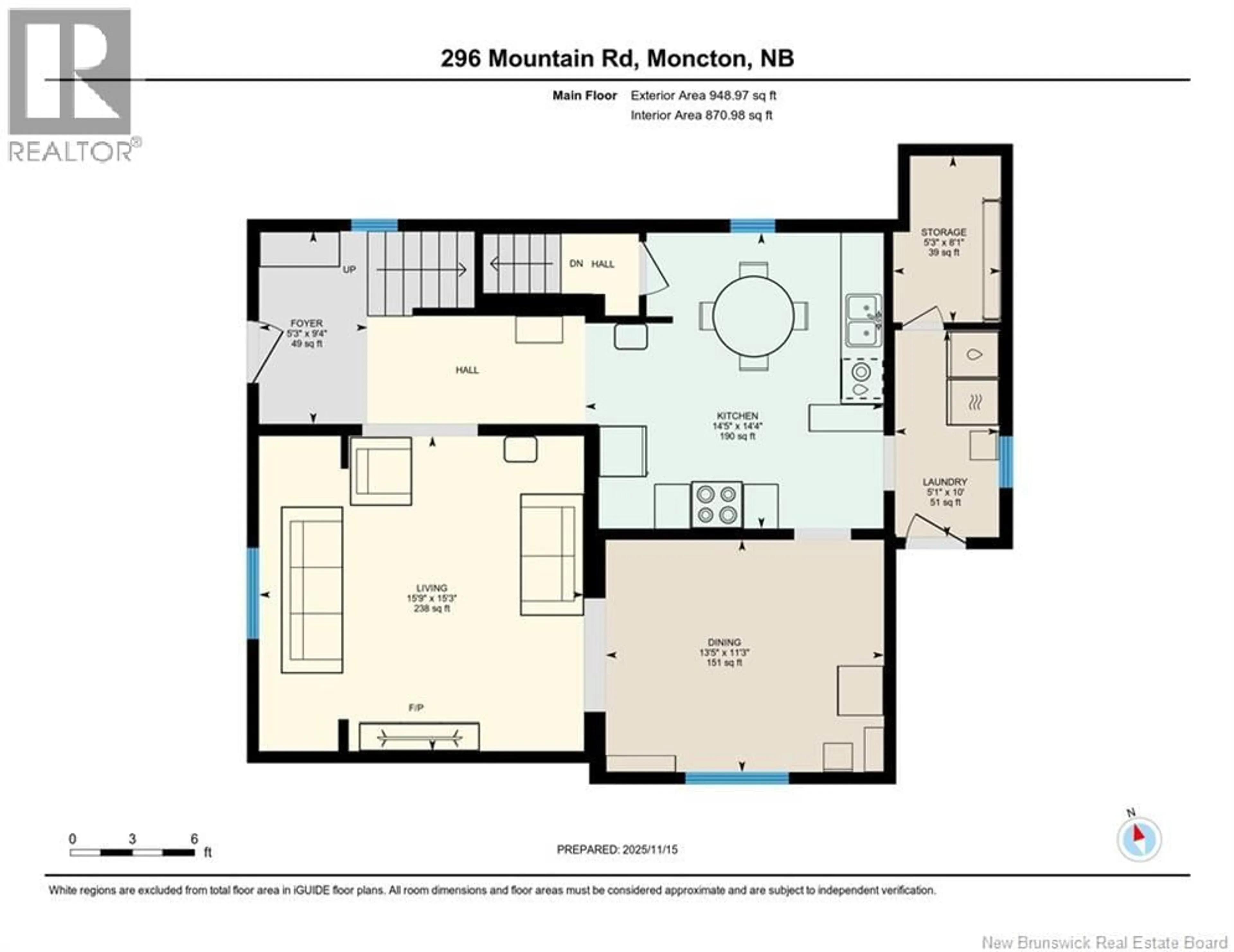 Floor plan for 296 MOUNTAIN, Moncton New Brunswick E1C2M1