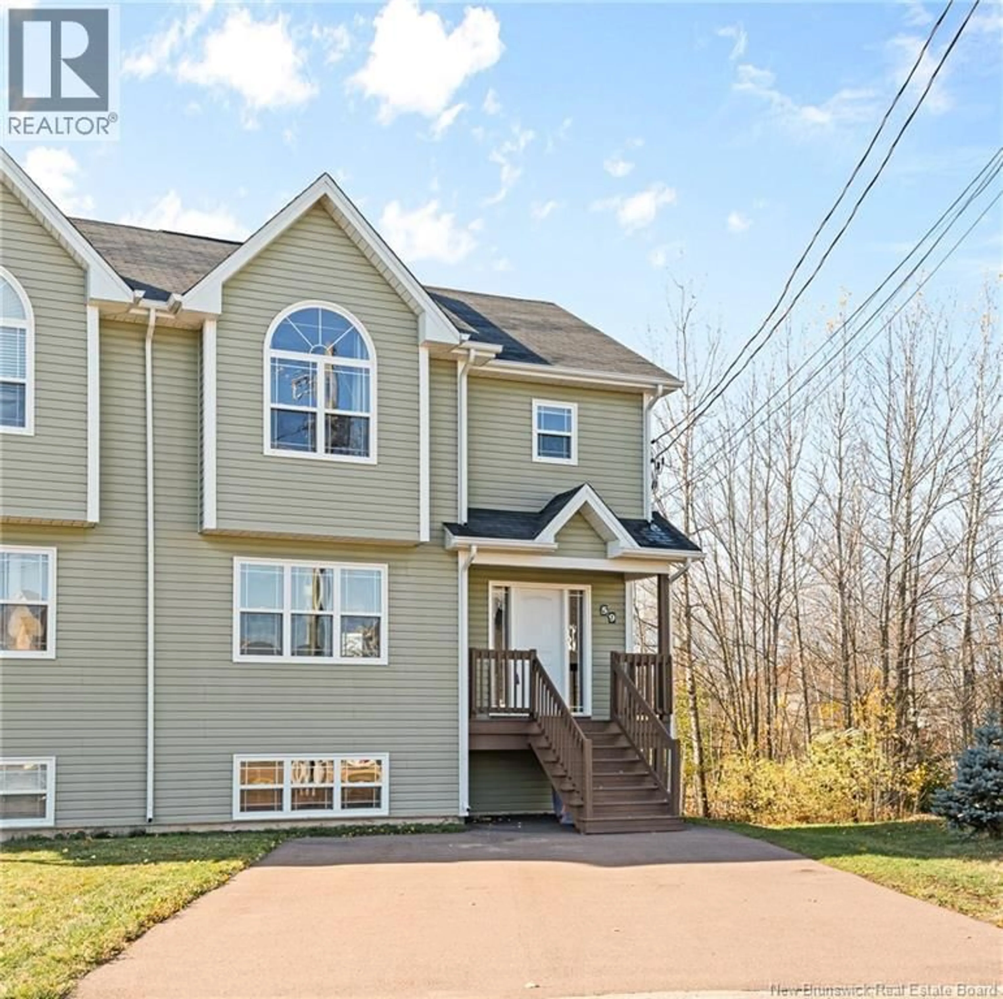 Home with vinyl exterior material, street for 59 CASPIAN COURT, Moncton New Brunswick E1G1X8