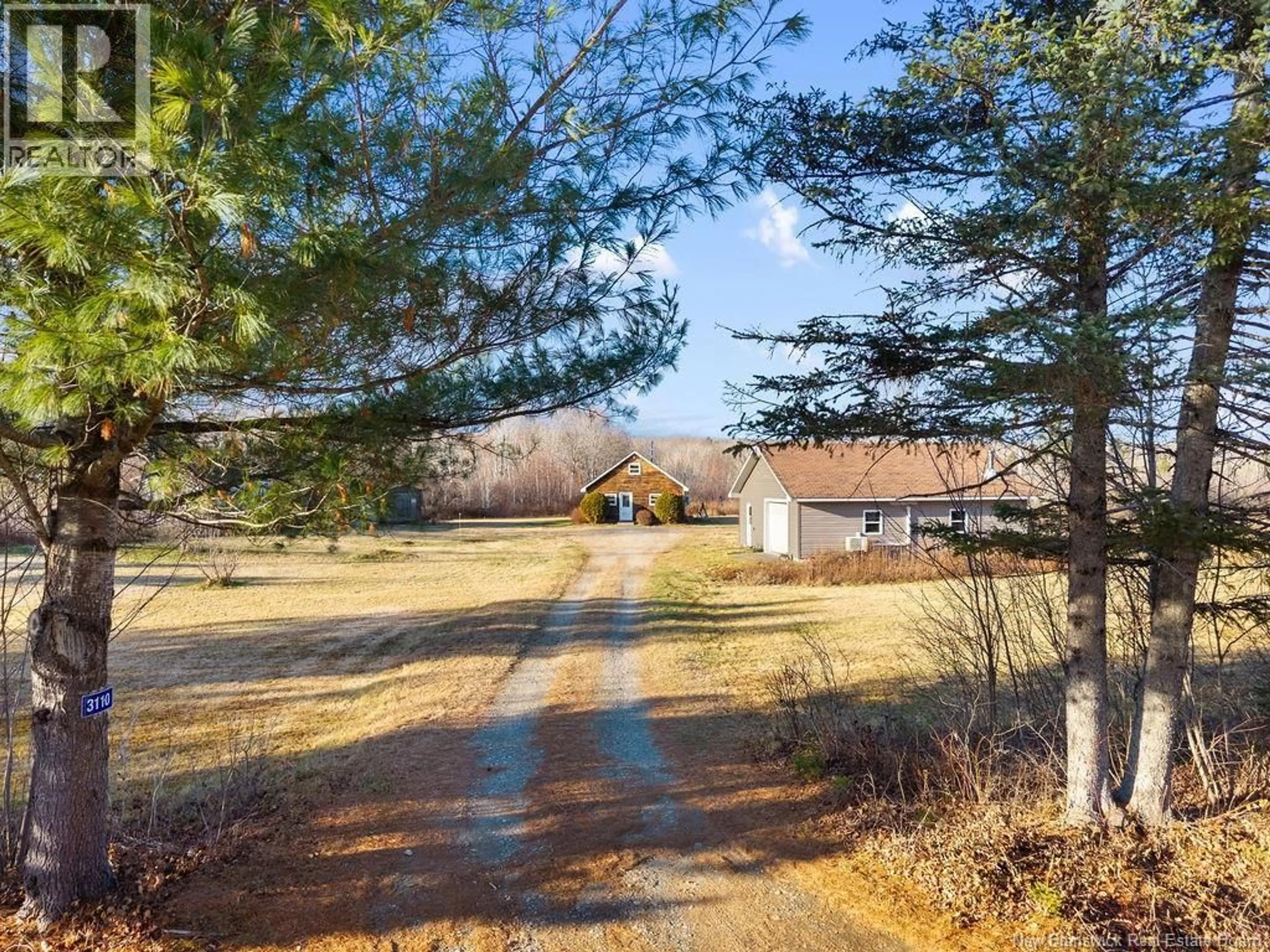 A pic from outside/outdoor area/front of a property/back of a property/a pic from drone, forest/trees view for 3110 RTE 420, Matthews Settlement New Brunswick E9E1V4