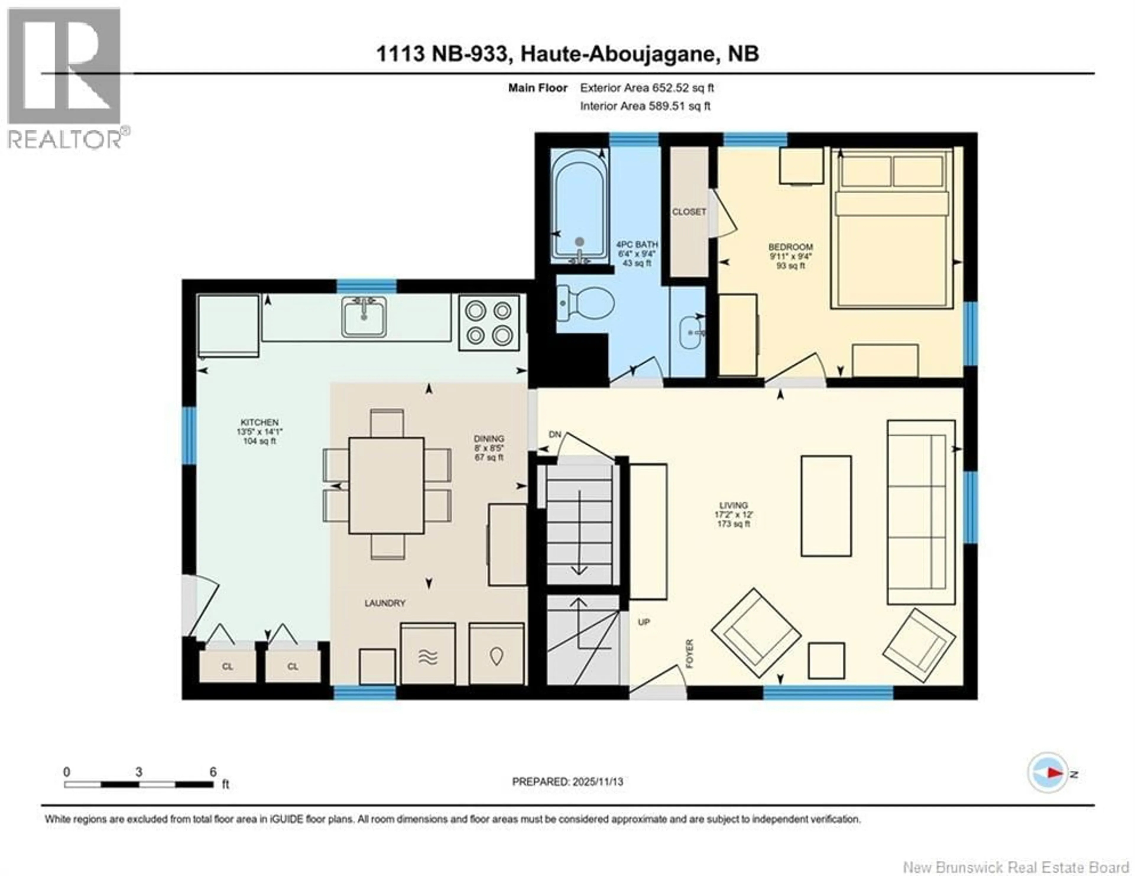Floor plan for 1113 RTE 933, Haute-Aboujagane New Brunswick E4P5R3