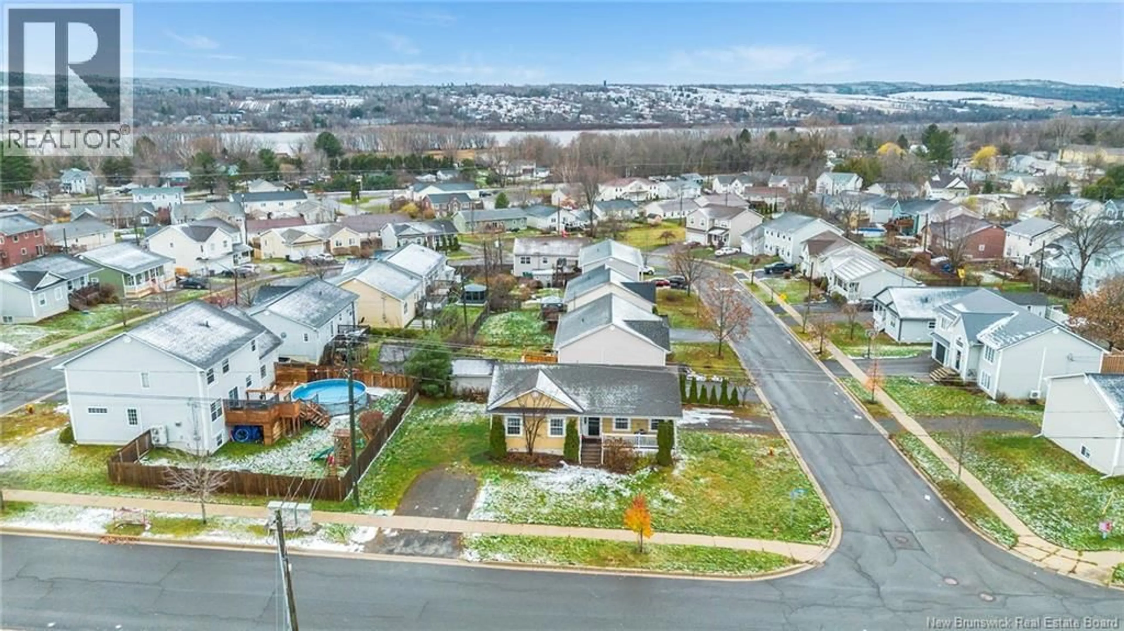 A pic from outside/outdoor area/front of a property/back of a property/a pic from drone, street for 150 GILRIDGE DRIVE, Douglas New Brunswick E3A0R9