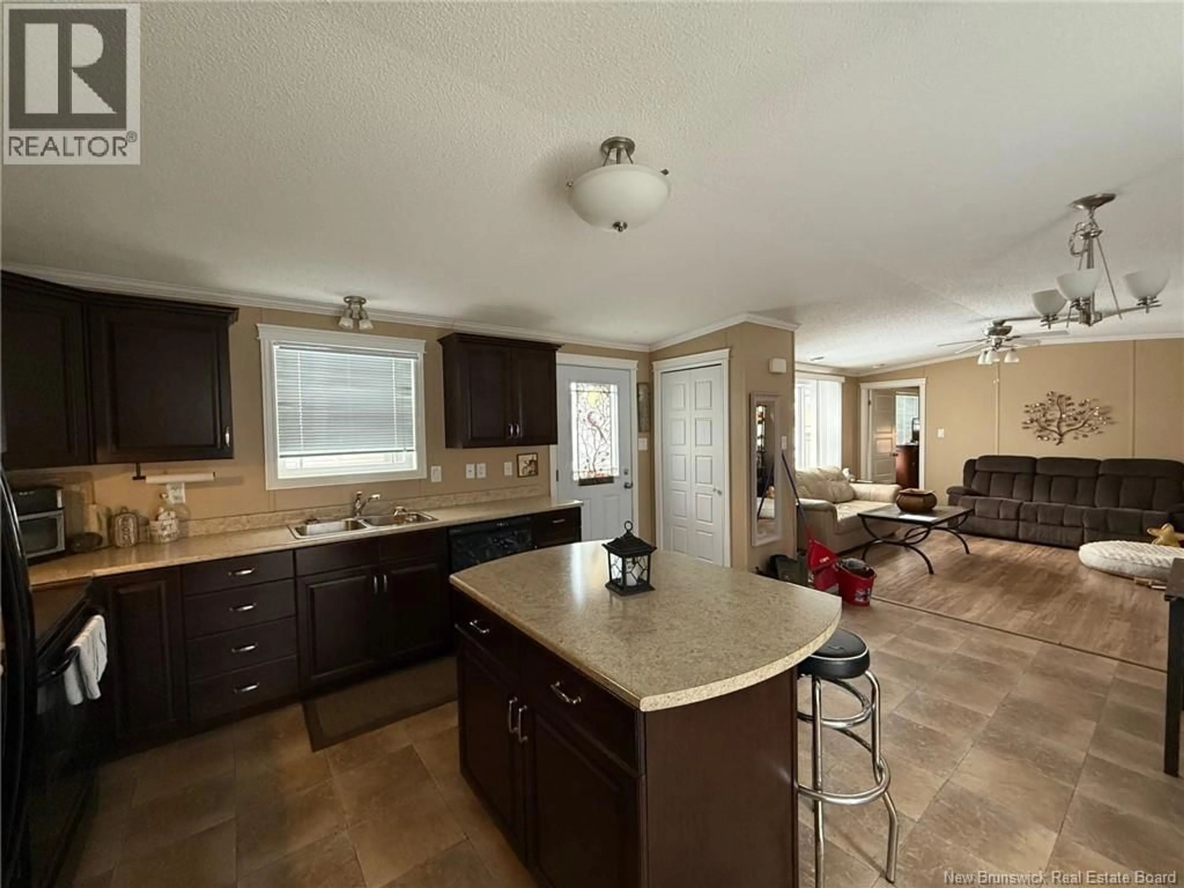 Open concept kitchen, ceramic/tile floor for 19 CARR LANE, Jacksonville New Brunswick E7M0G2