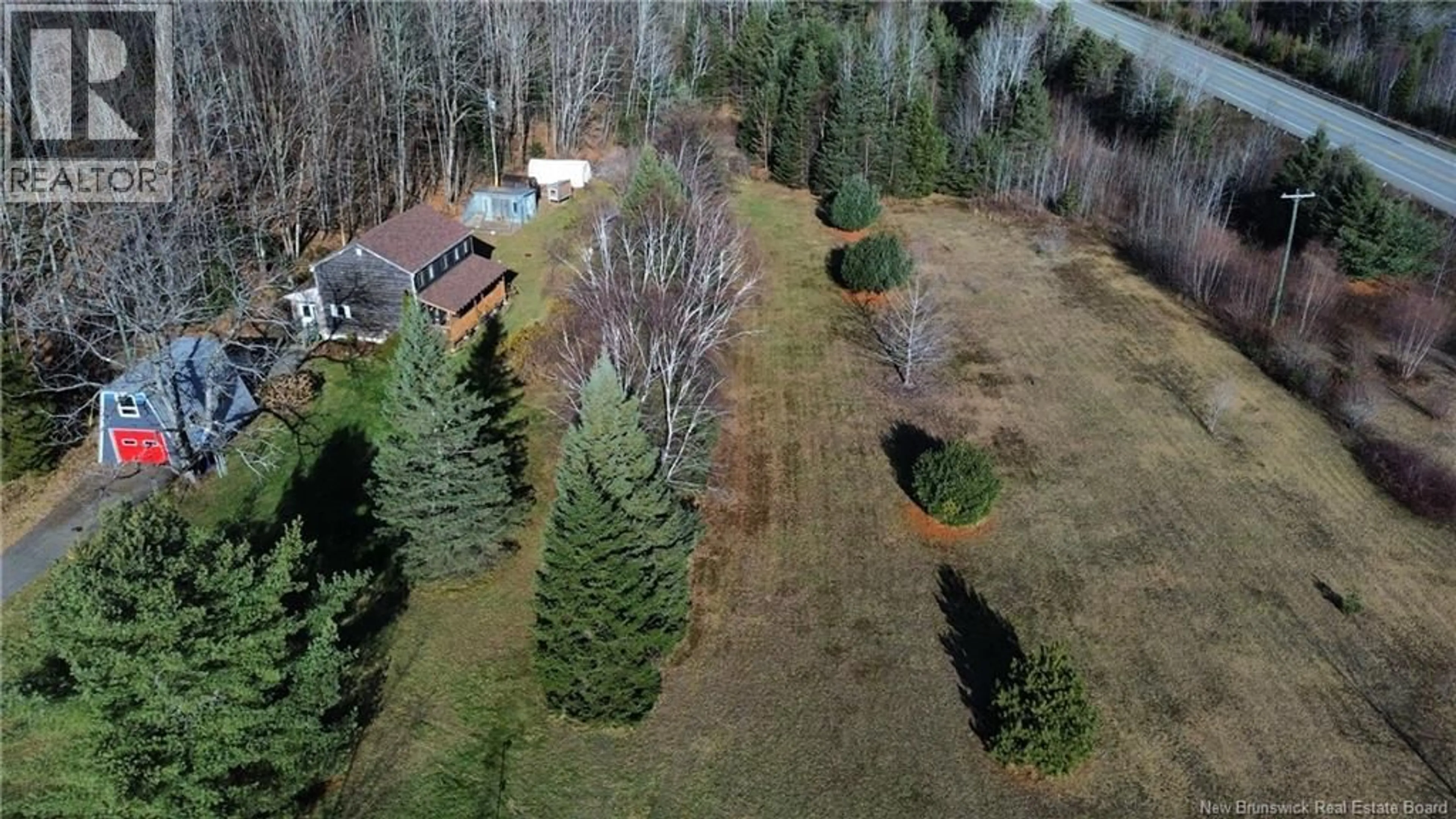 A pic from outside/outdoor area/front of a property/back of a property/a pic from drone, forest/trees view for 6605 ROUTE 130, Clearview New Brunswick E7L1Y2