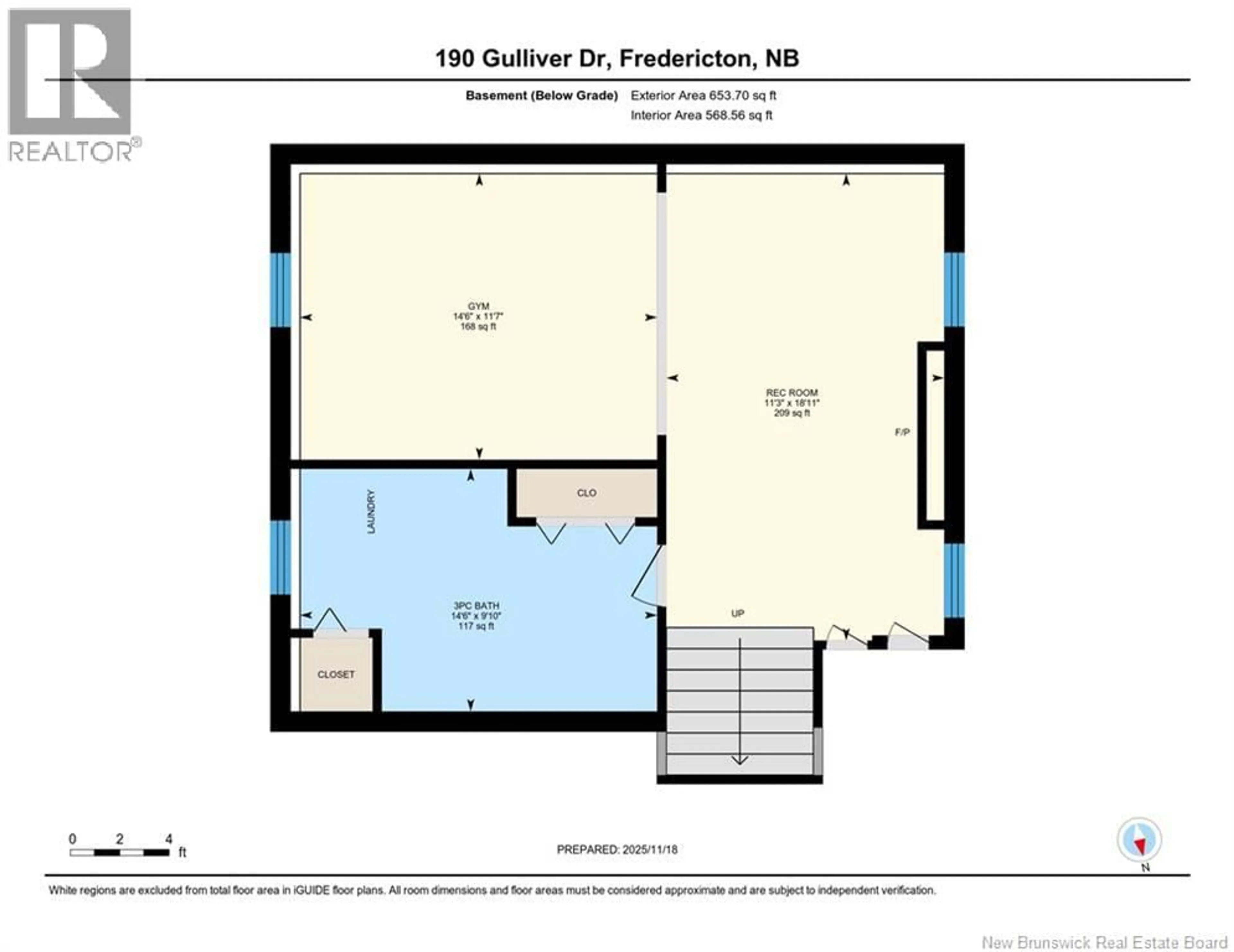 Floor plan for 190 GULLIVER DRIVE, Fredericton New Brunswick E3A3C5