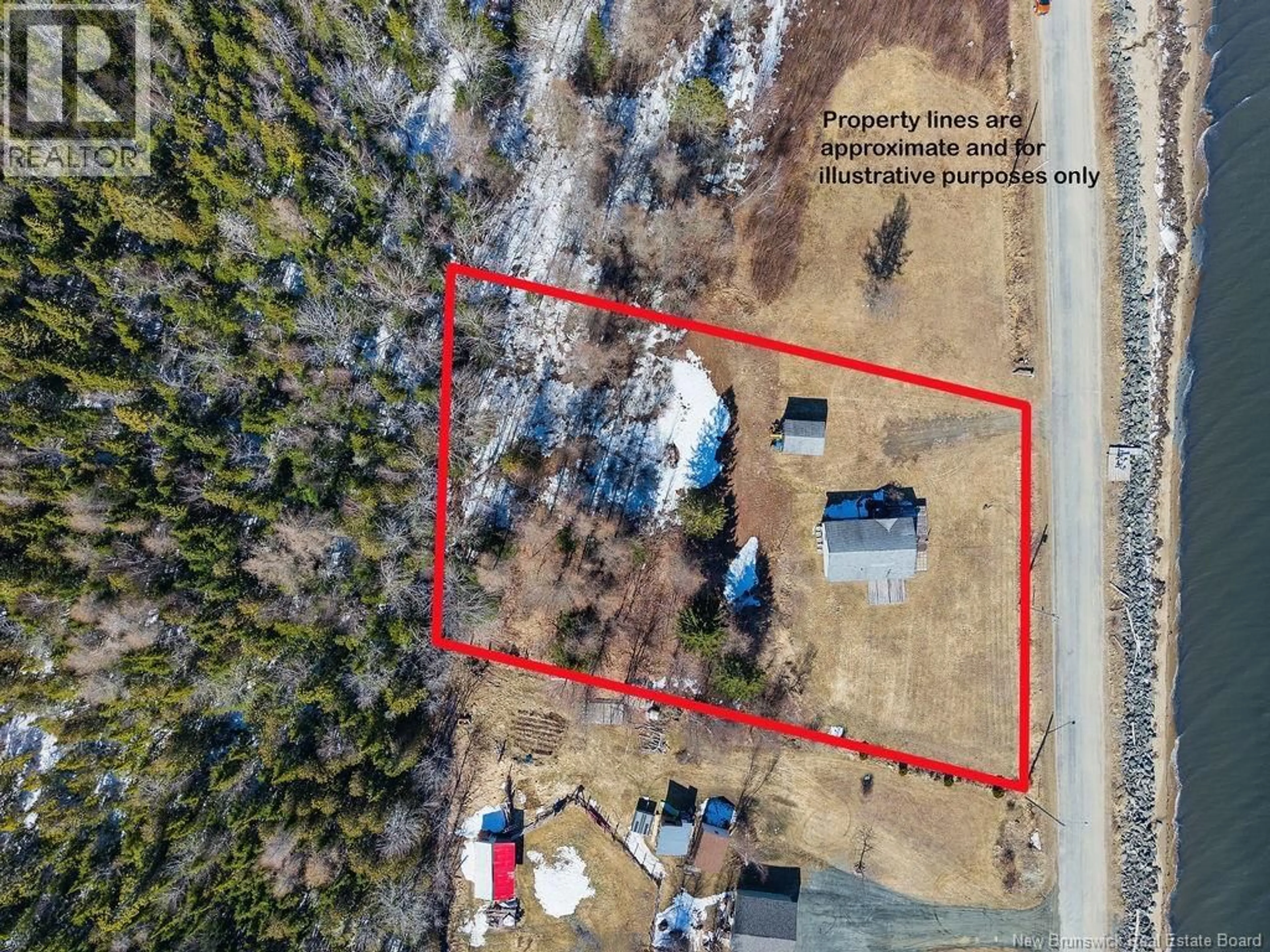 A pic from outside/outdoor area/front of a property/back of a property/a pic from drone, building for 61 WHITES BROOK ROAD, Oak Point New Brunswick E1V7J9