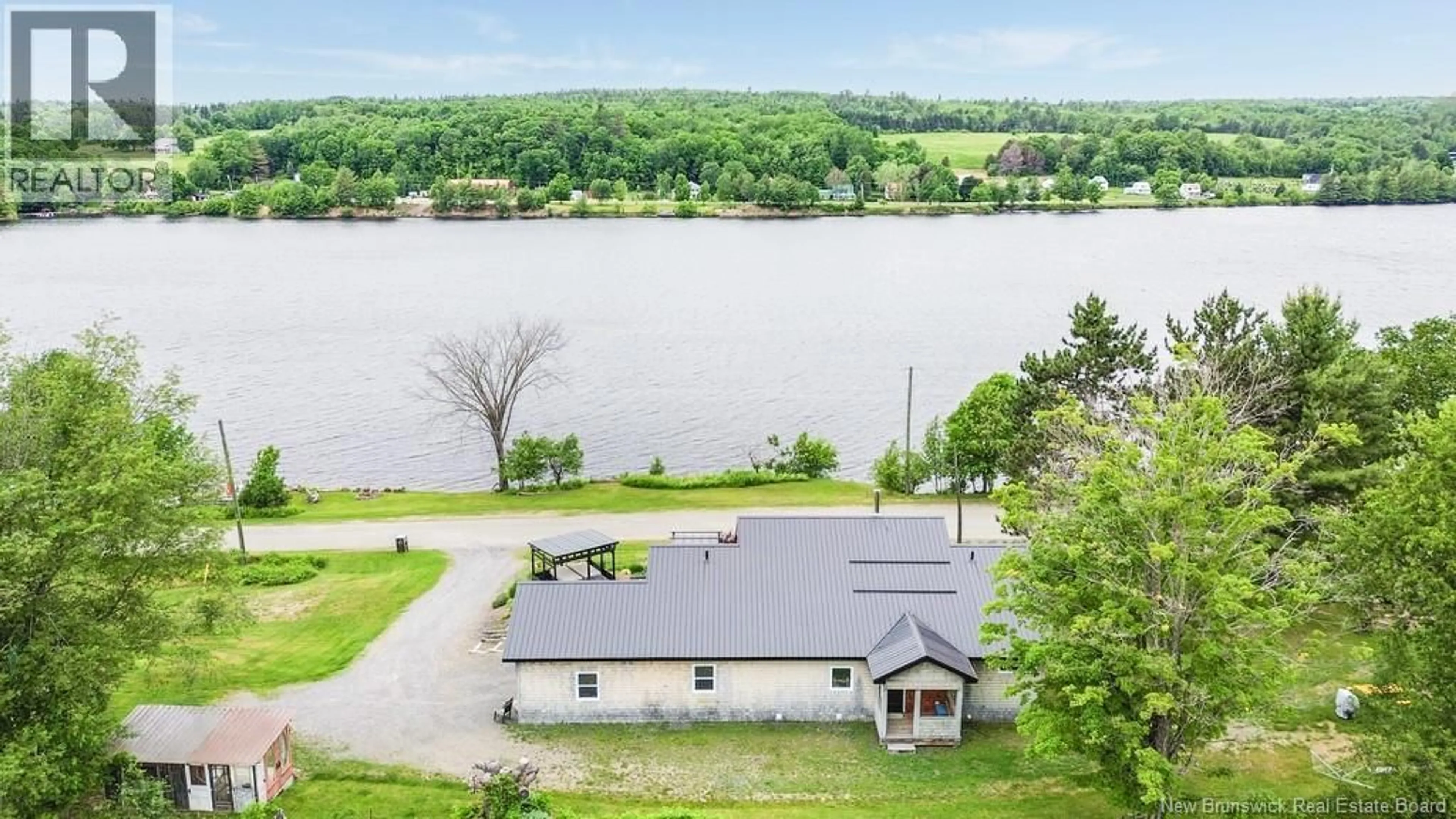 A pic from outside/outdoor area/front of a property/back of a property/a pic from drone, water/lake/river/ocean view for 31 HAWKSHAW ROAD, Hawkshaw New Brunswick E6G1N8