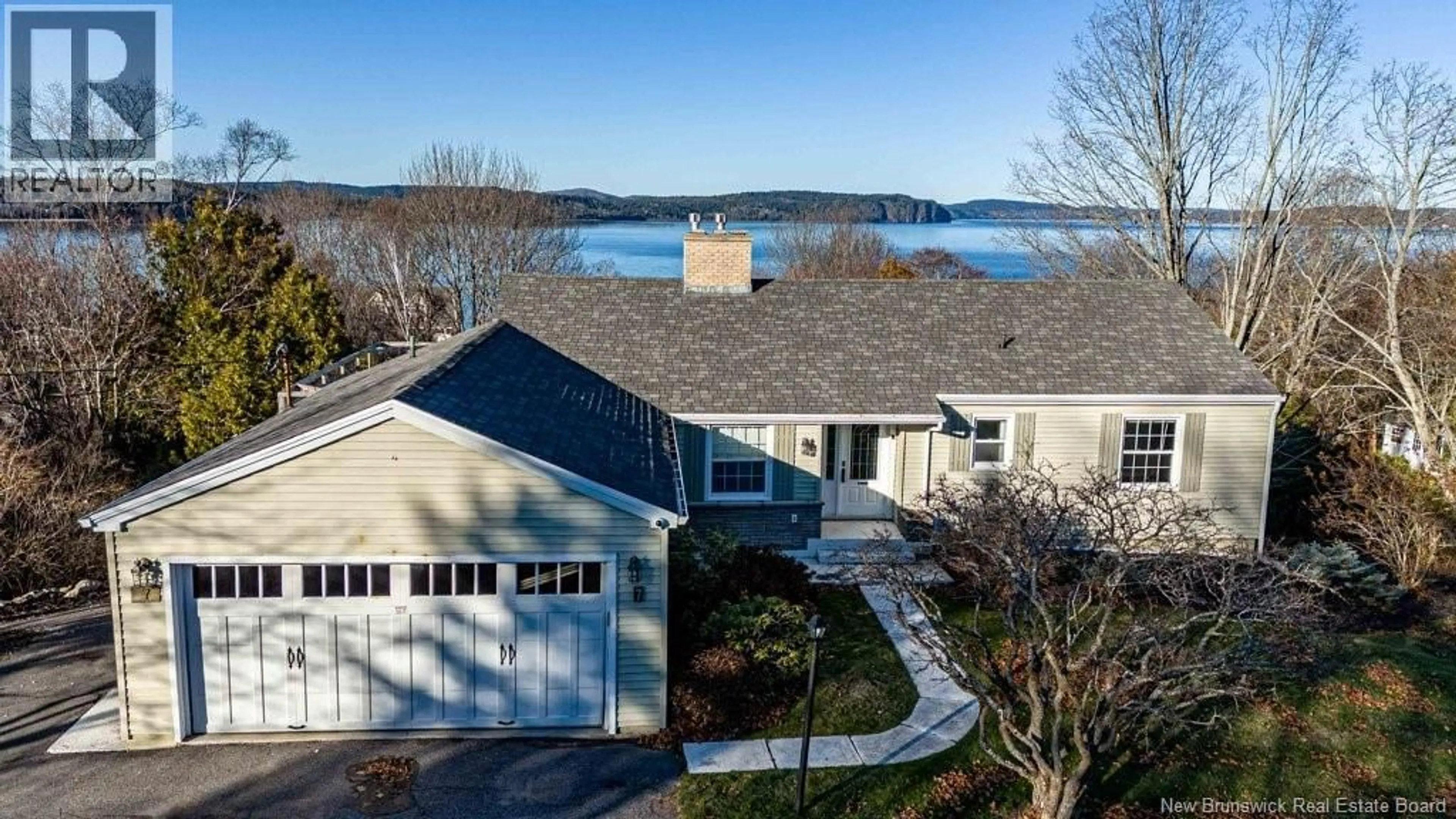 A pic from outside/outdoor area/front of a property/back of a property/a pic from drone, water/lake/river/ocean view for 7 CRESTLINE ROAD, Rothesay New Brunswick E2H1C5