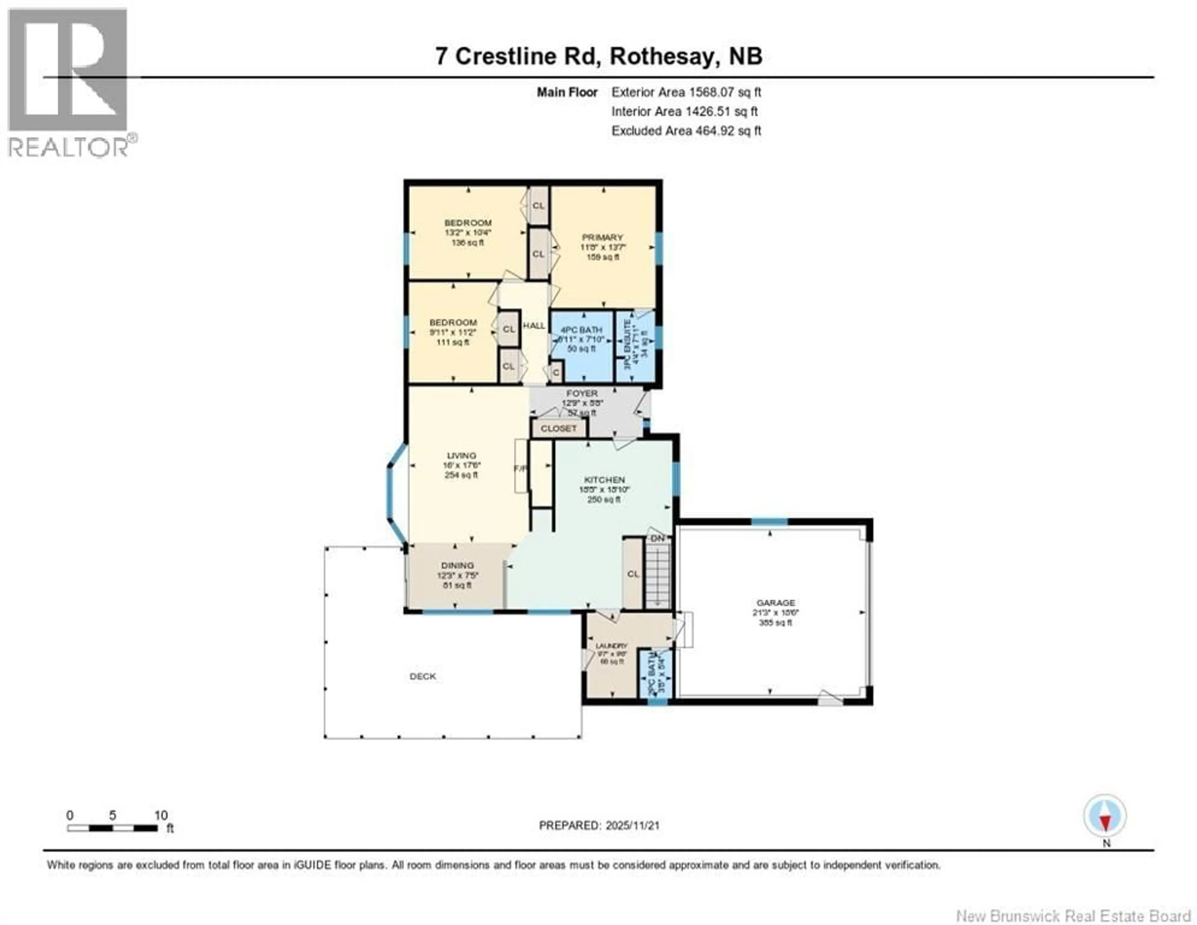 Floor plan for 7 CRESTLINE ROAD, Rothesay New Brunswick E2H1C5