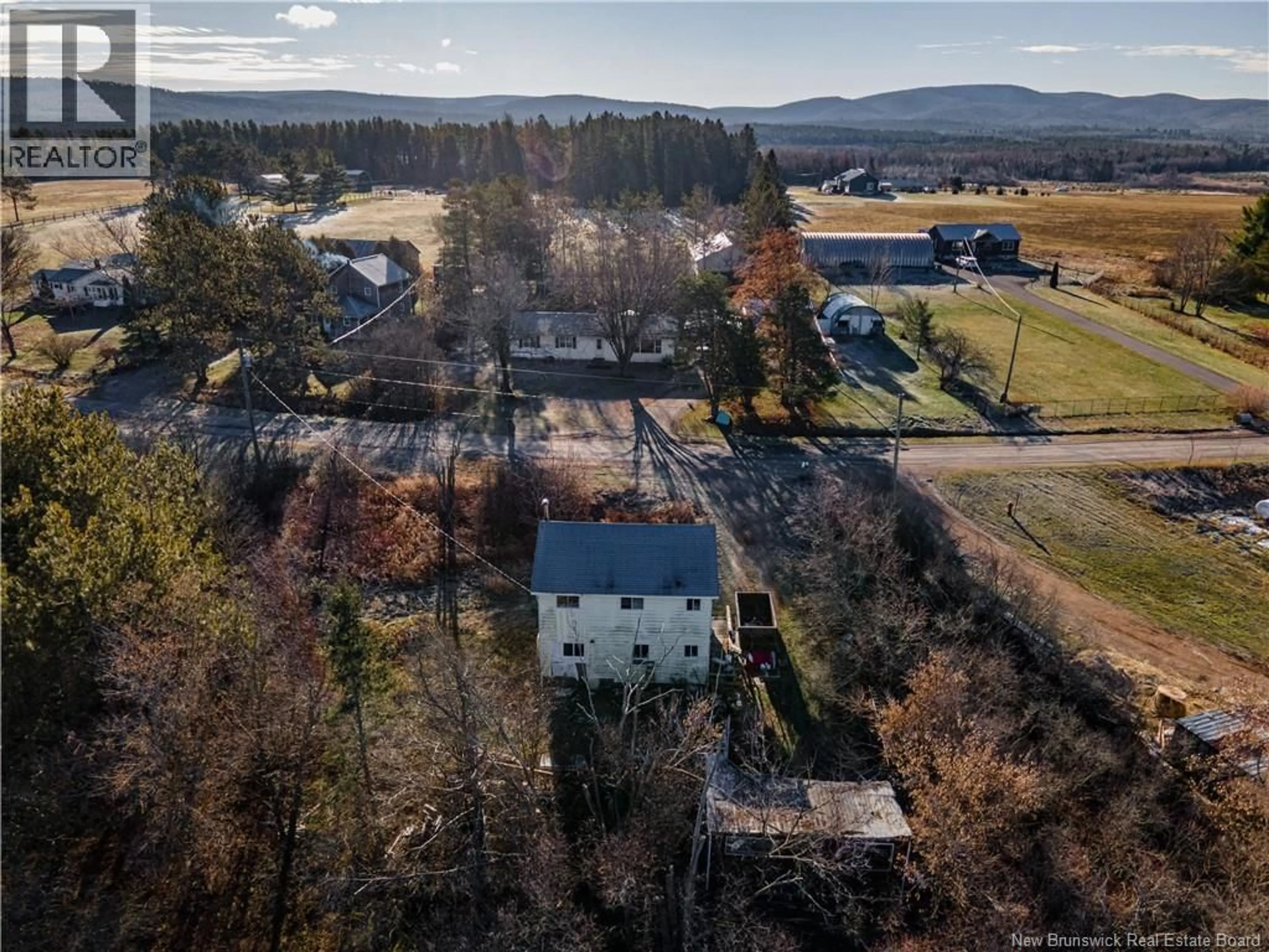 A pic from outside/outdoor area/front of a property/back of a property/a pic from drone, mountain view for 77 PENOBSQUIS LOOP, Penobsquis New Brunswick E4G2B6