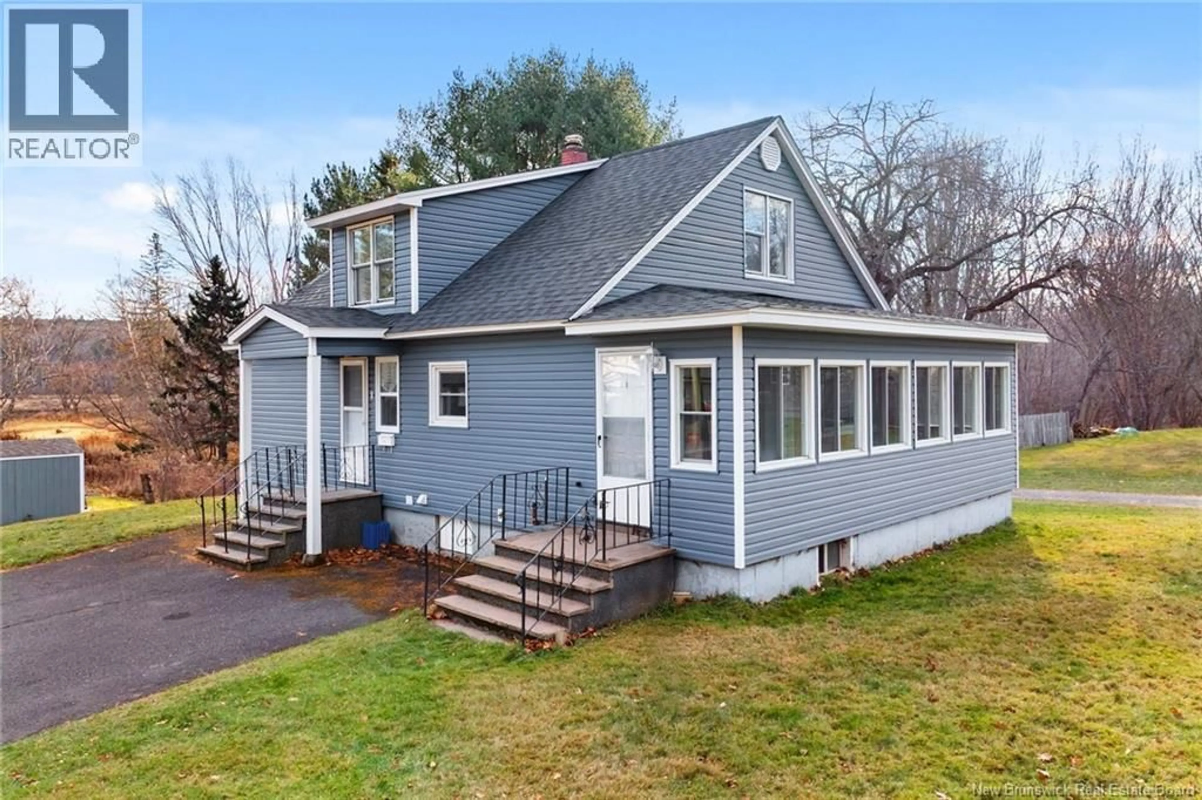 Home with vinyl exterior material, street for 8 DODONA PLACE, Fredericton New Brunswick E3A4B7