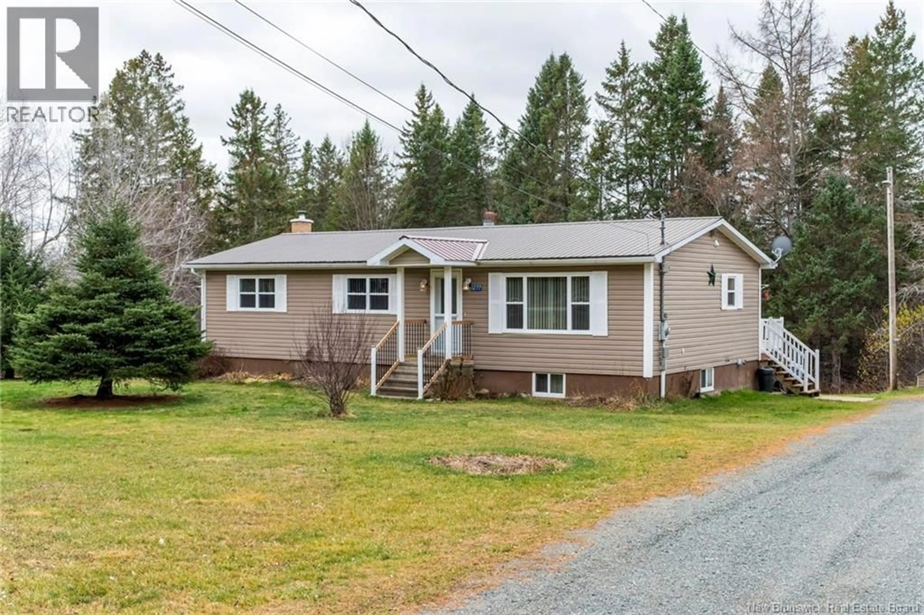 Home with vinyl exterior material, street for 1277 ROUTE 118, White Rapids New Brunswick E9B1B5