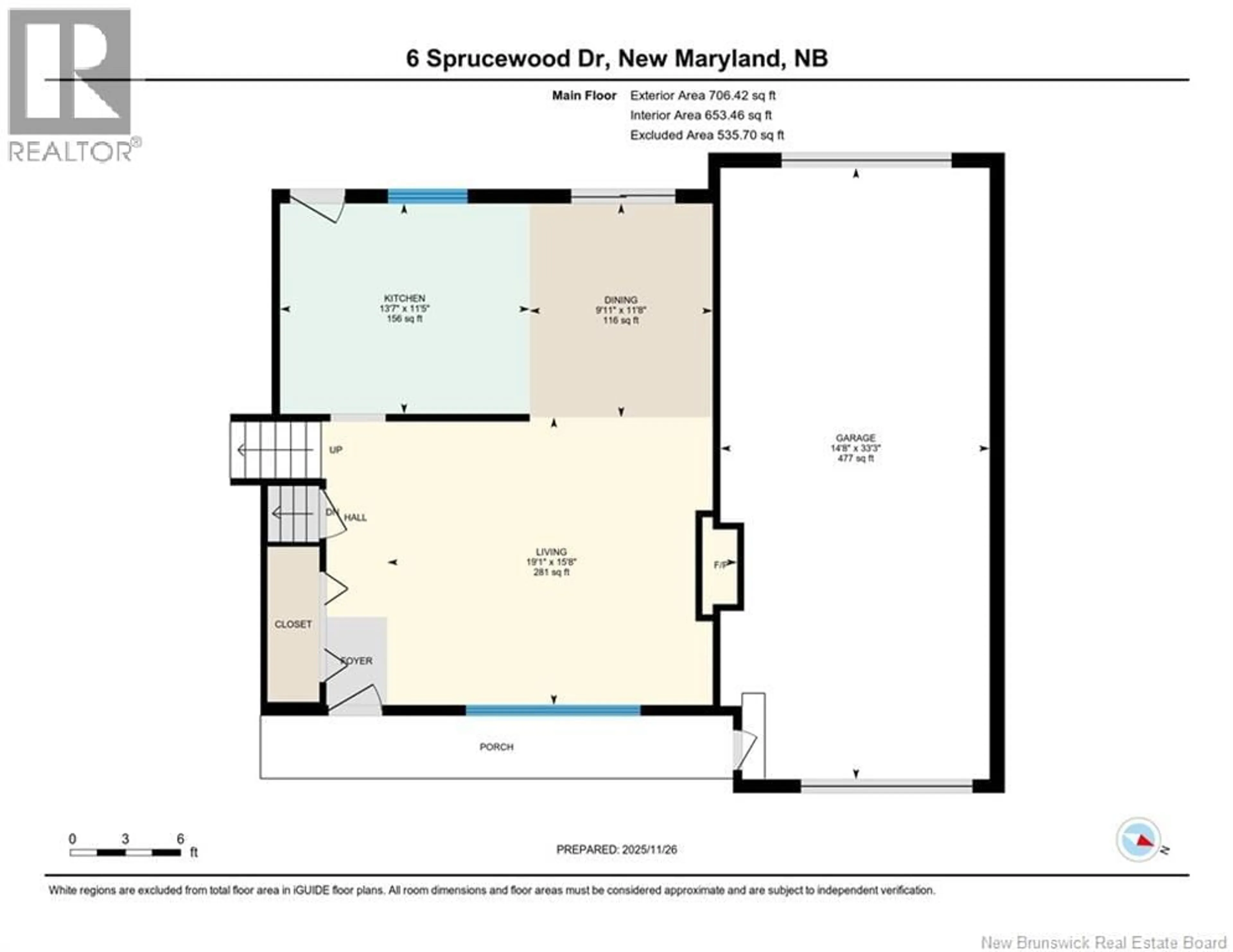 Floor plan for 6 SPRUCEWOOD DRIVE, New Maryland New Brunswick E3C1C7