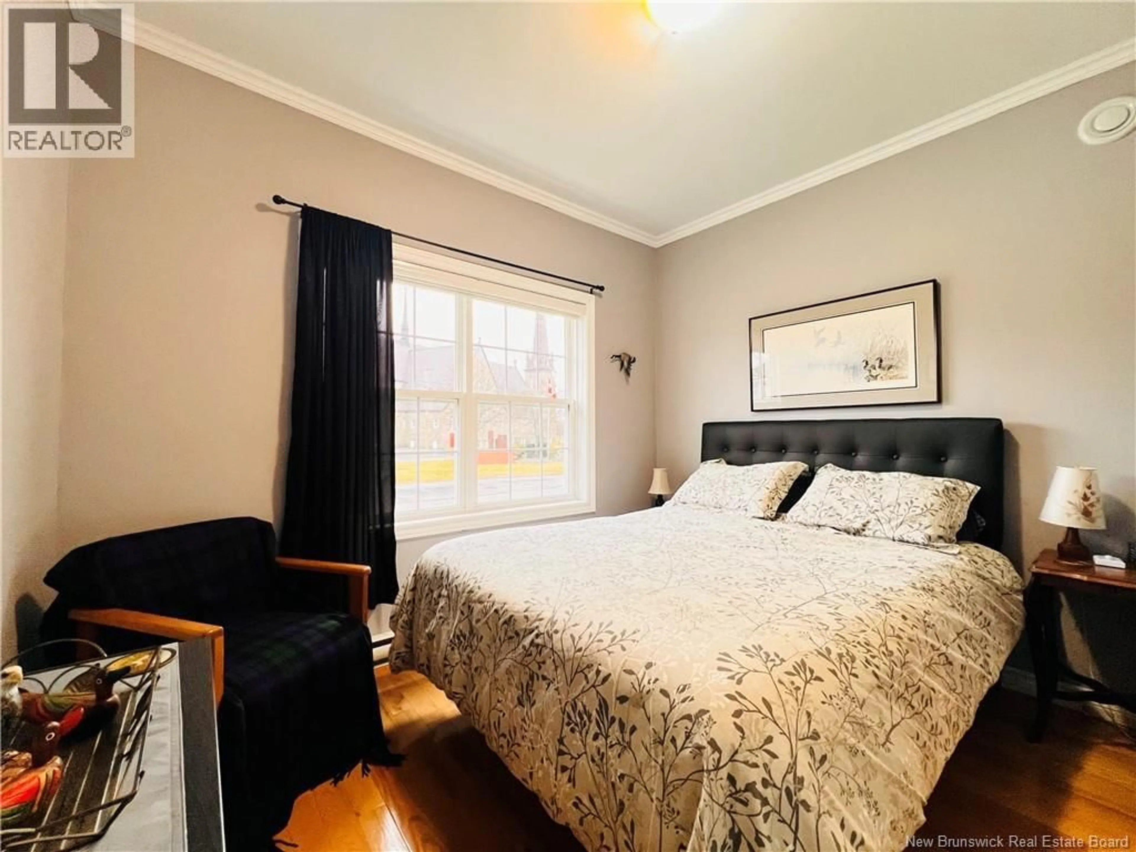 Bedroom with bed, wood/laminate floor for 336 PARKSIDE, Bathurst New Brunswick E2A1N4