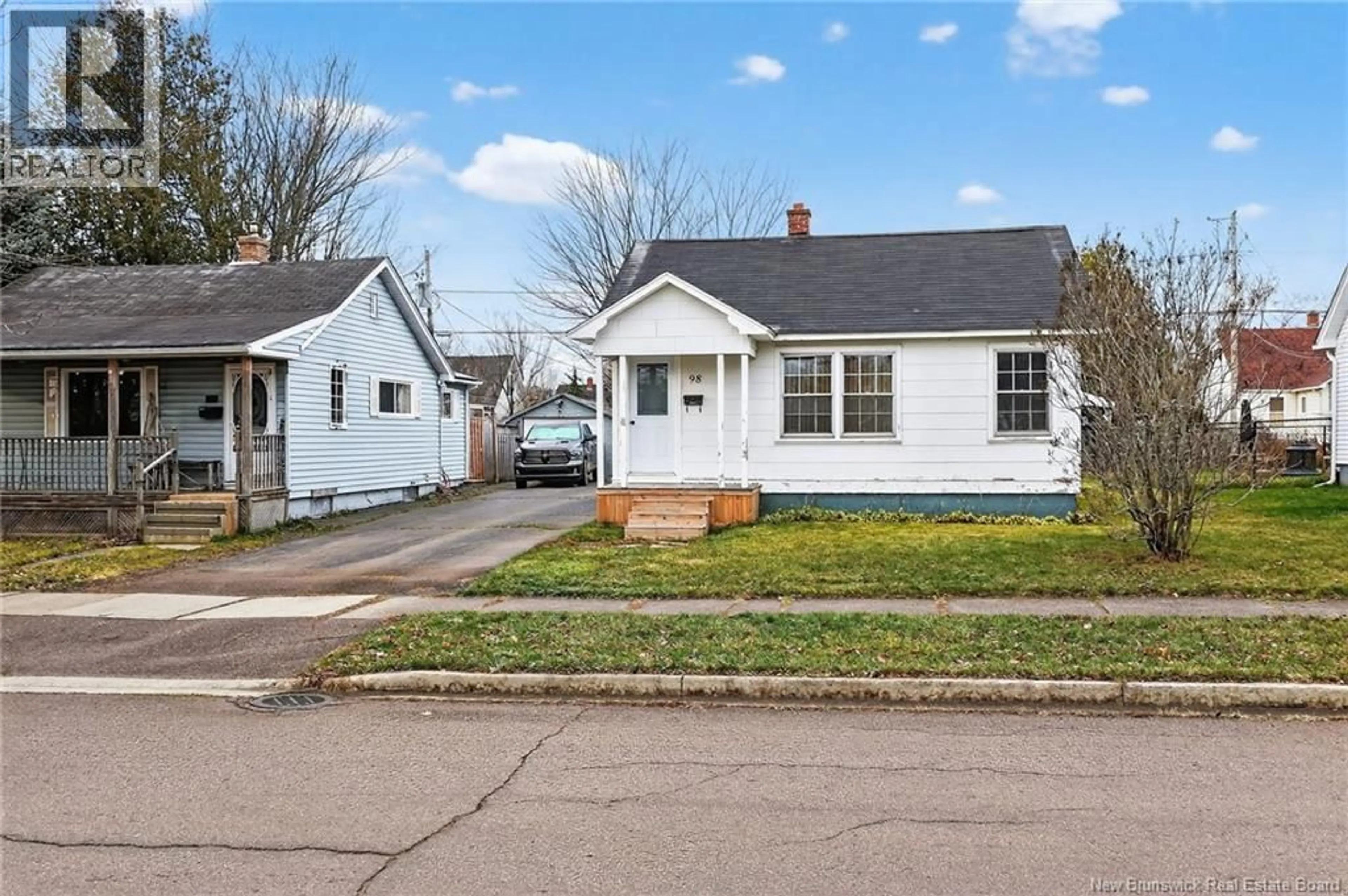 Home with vinyl exterior material, street for 98 JONES STREET, Moncton New Brunswick E1C6J6