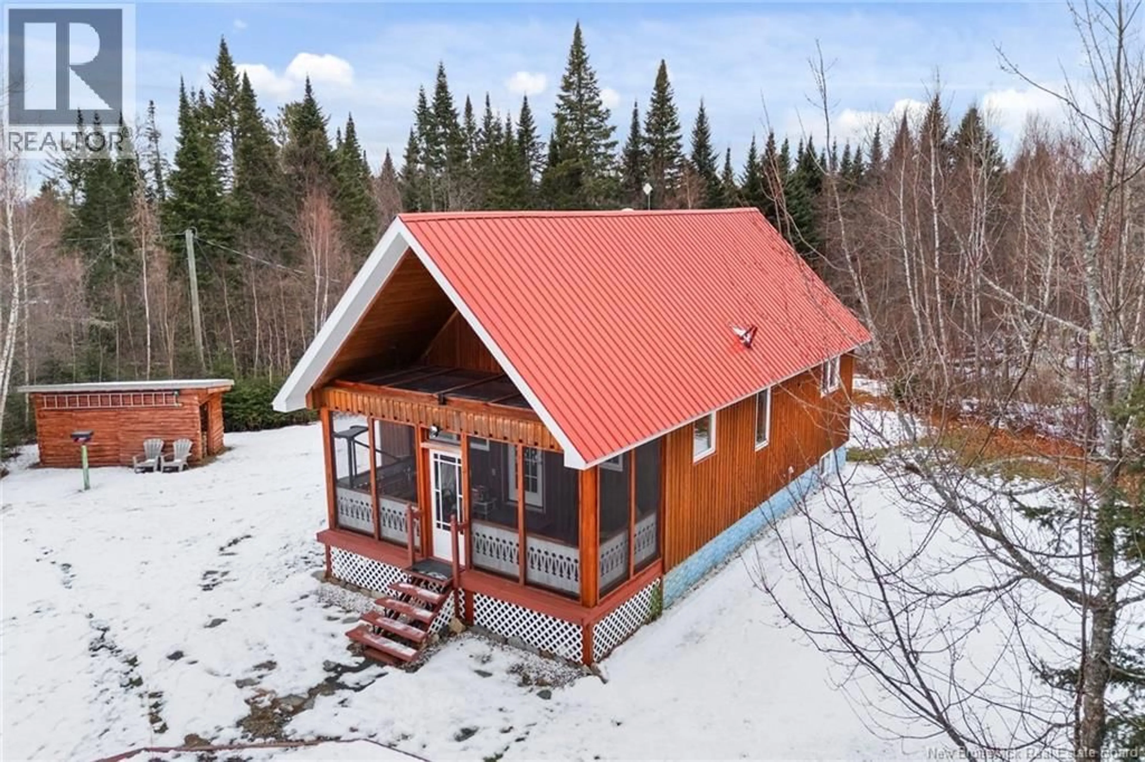 A pic from outside/outdoor area/front of a property/back of a property/a pic from drone, building for 466 ROUTE 585, Hawkins Corner New Brunswick E6E1N6