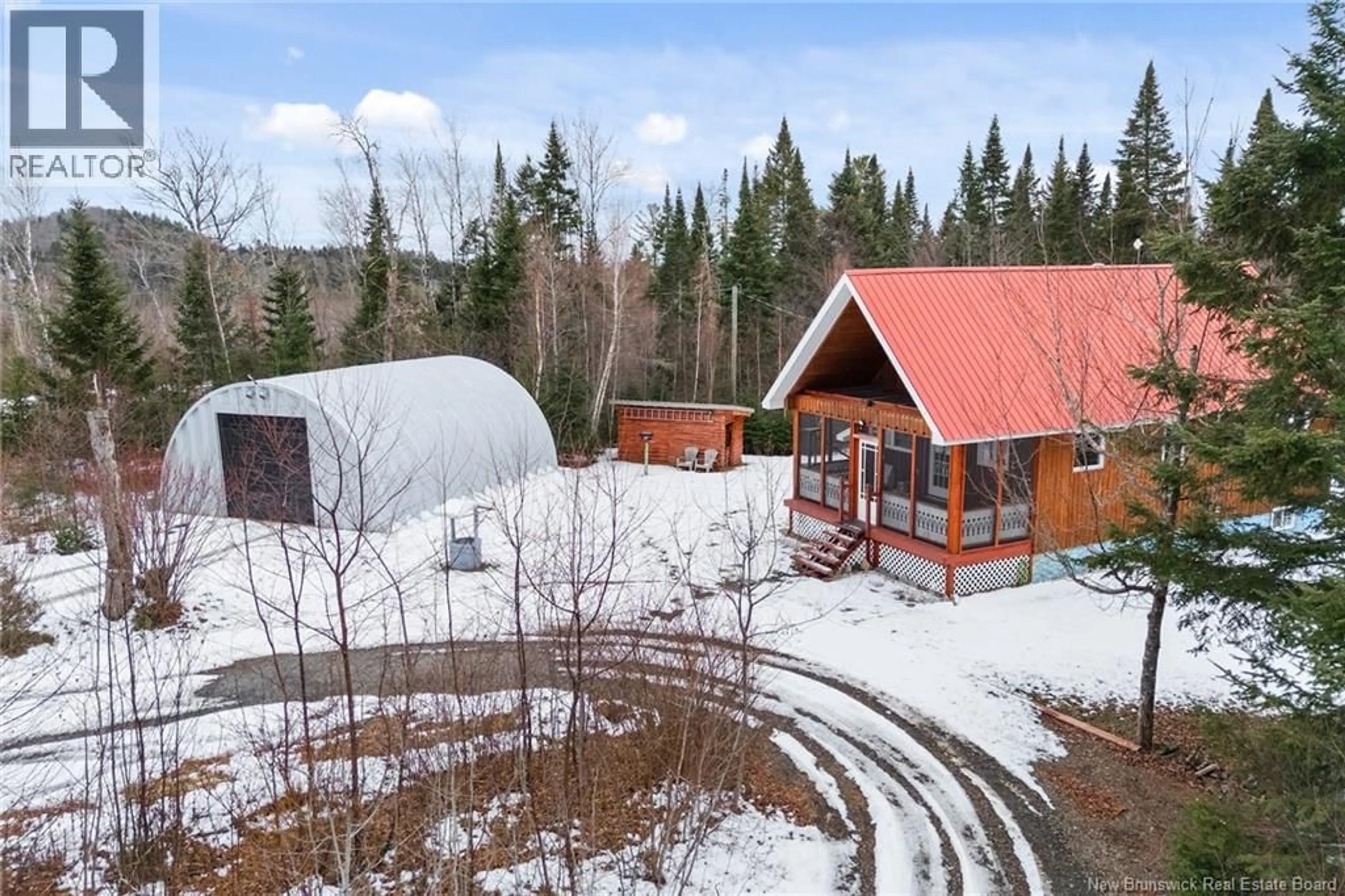 A pic from outside/outdoor area/front of a property/back of a property/a pic from drone, unknown for 466 ROUTE 585, Hawkins Corner New Brunswick E6E1N6