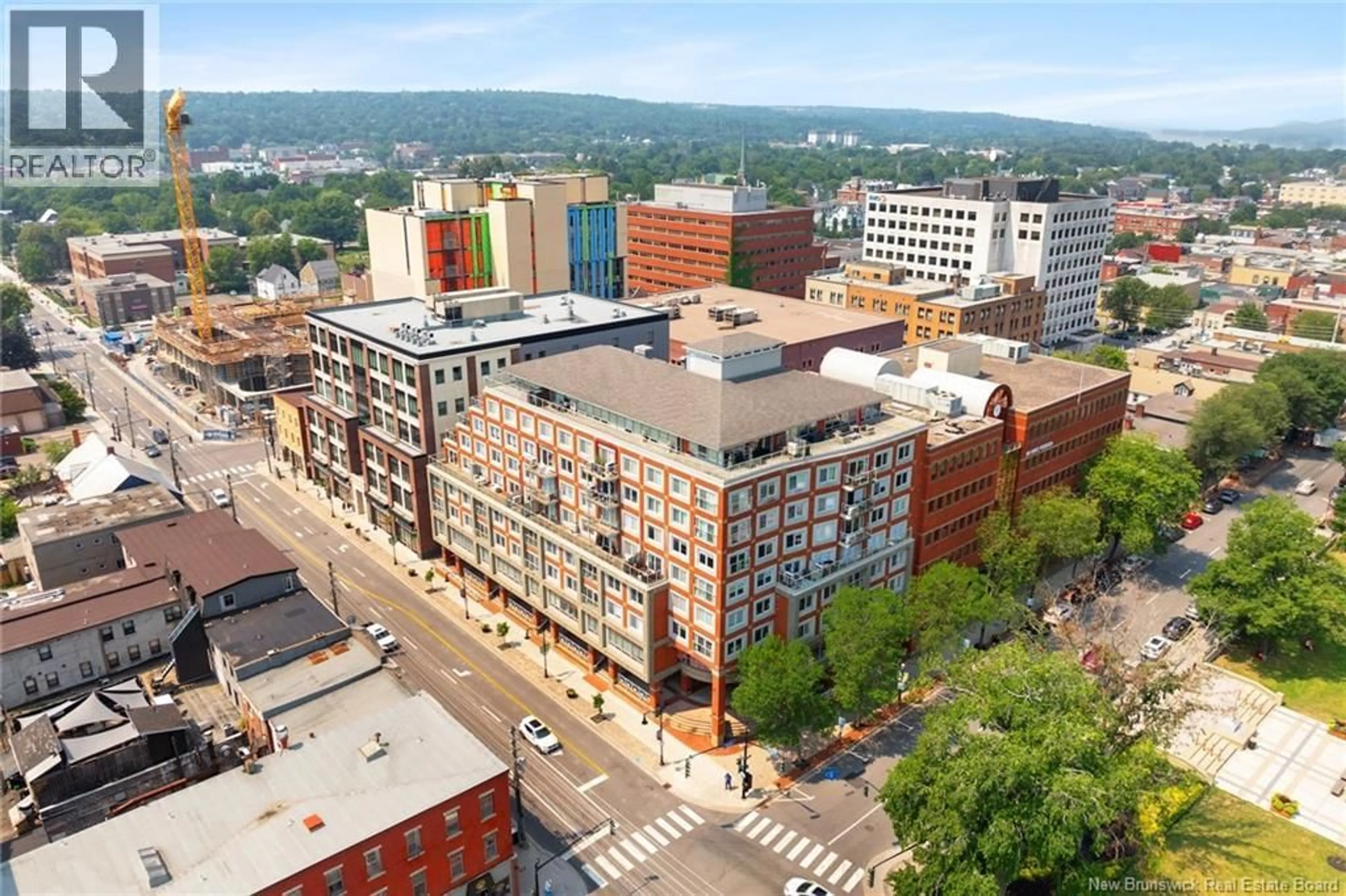 A pic from outside/outdoor area/front of a property/back of a property/a pic from drone, city buildings view from balcony for 507 - 590 QUEEN STREET, Fredericton New Brunswick E3B7H9