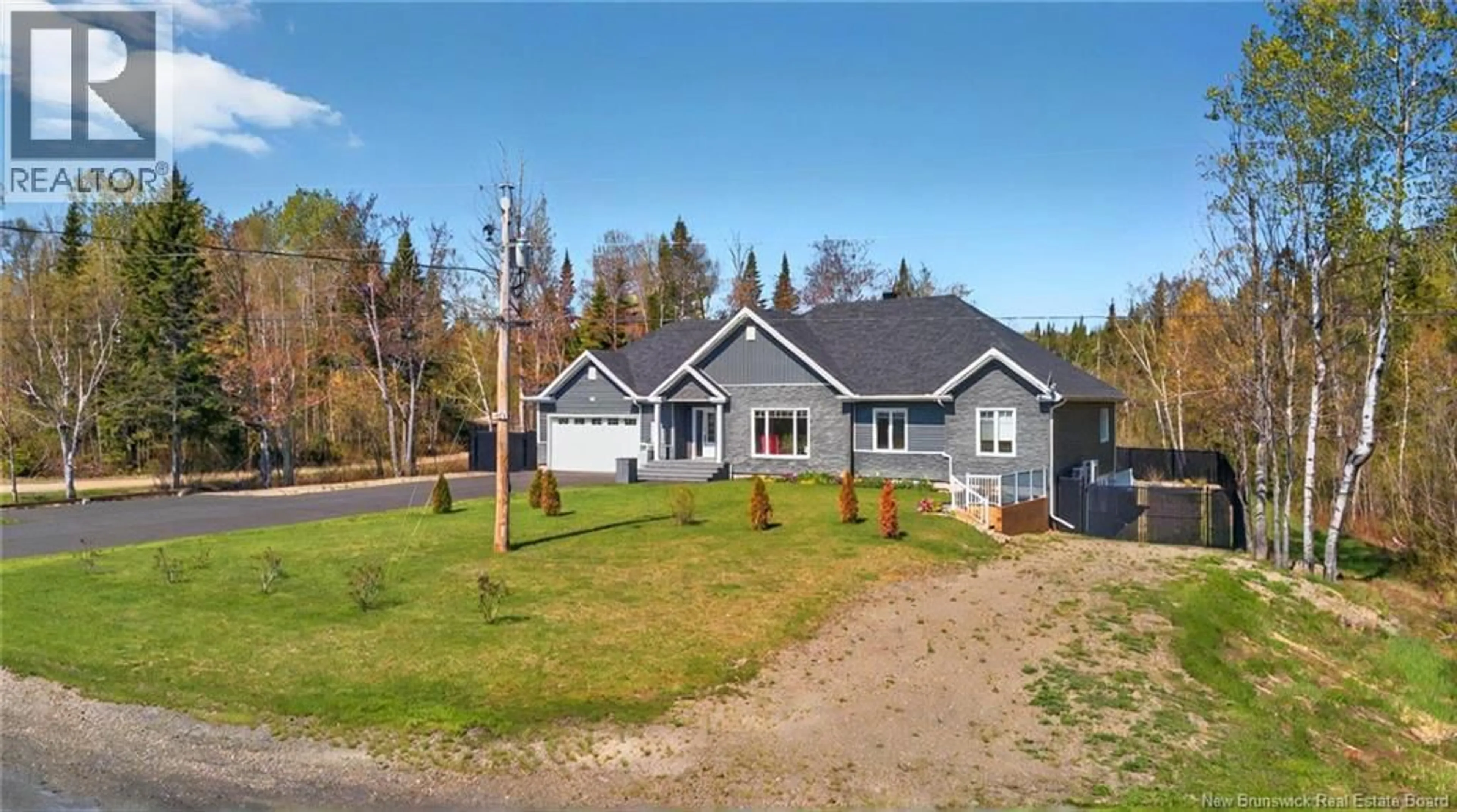 A pic from outside/outdoor area/front of a property/back of a property/a pic from drone, street for 593 DRAPEAU CHEMIN, Balmoral New Brunswick E8E1K5