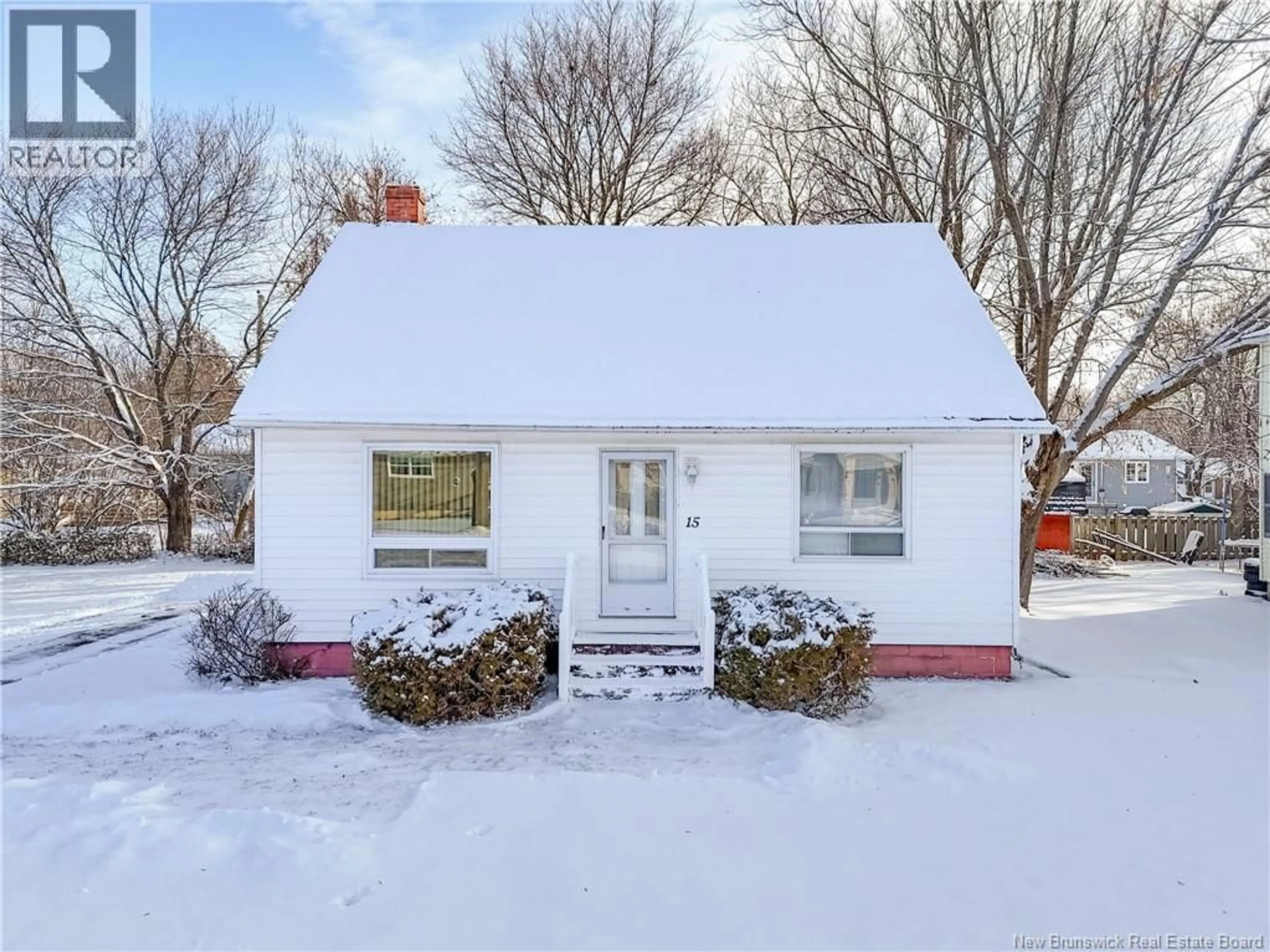 Home with vinyl exterior material, street for 15 FLORAL AVENUE, Fredericton New Brunswick E3A1K8