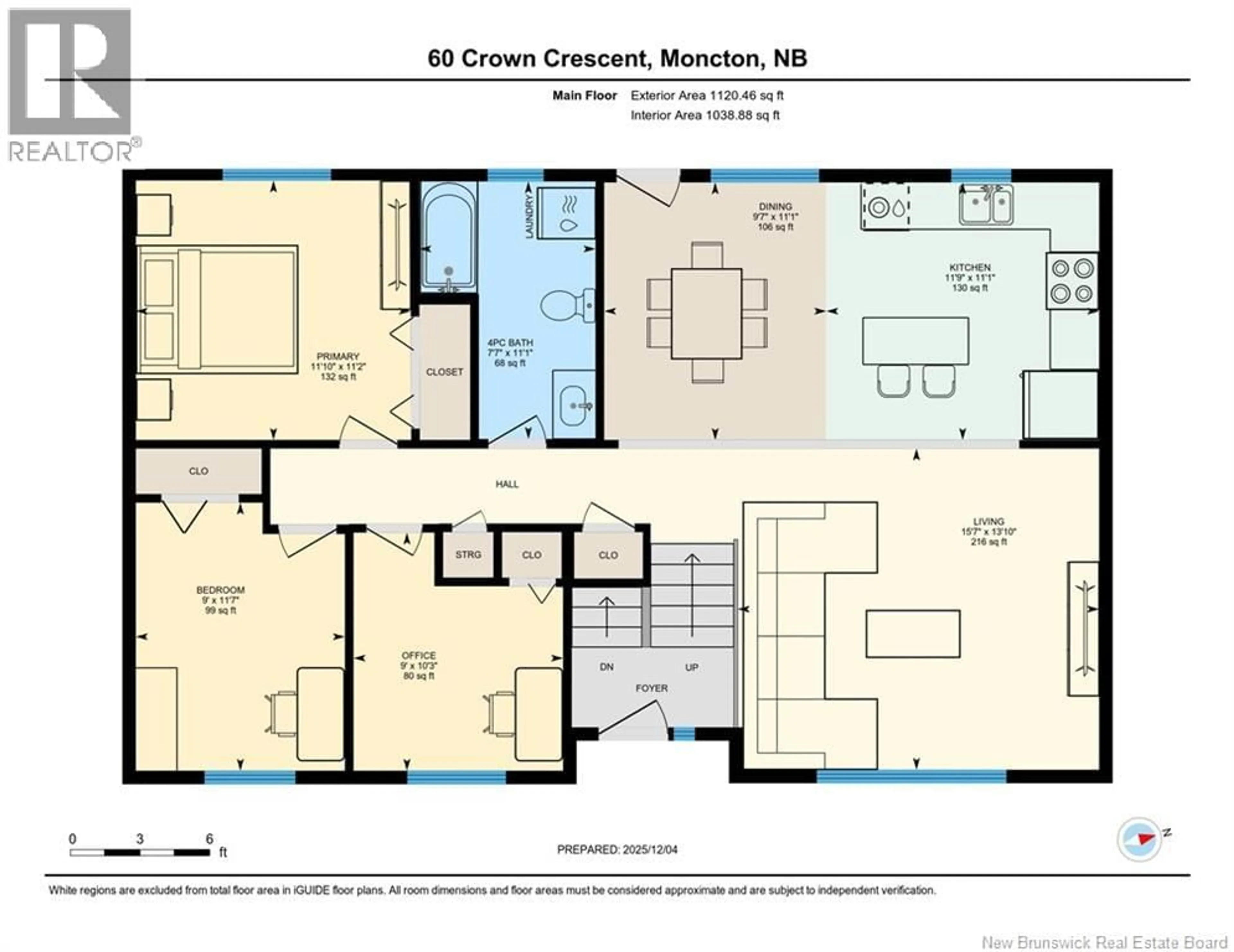 Floor plan for 60 CROWN, Moncton New Brunswick E1G1K8