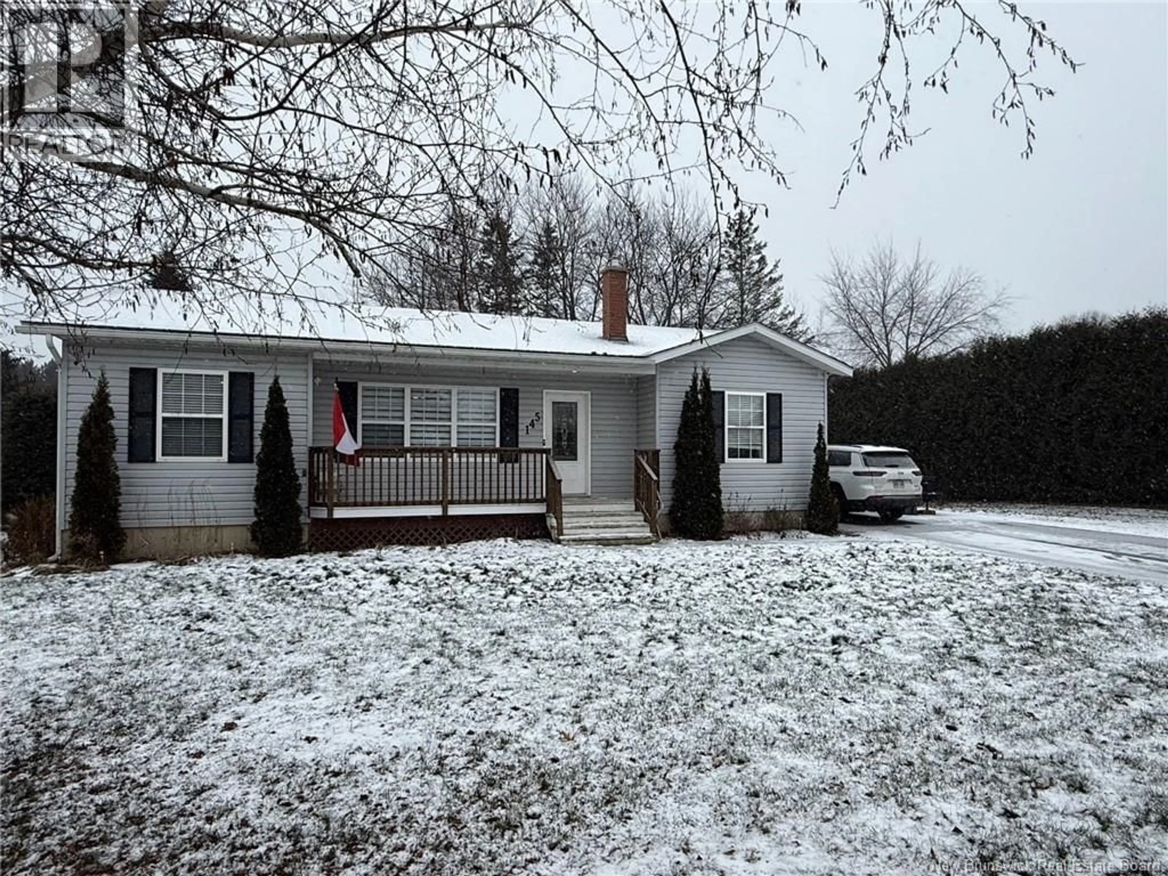 A pic from outside/outdoor area/front of a property/back of a property/a pic from drone, street for 145 EASTWOOD DRIVE, Woodstock New Brunswick E7M1P7