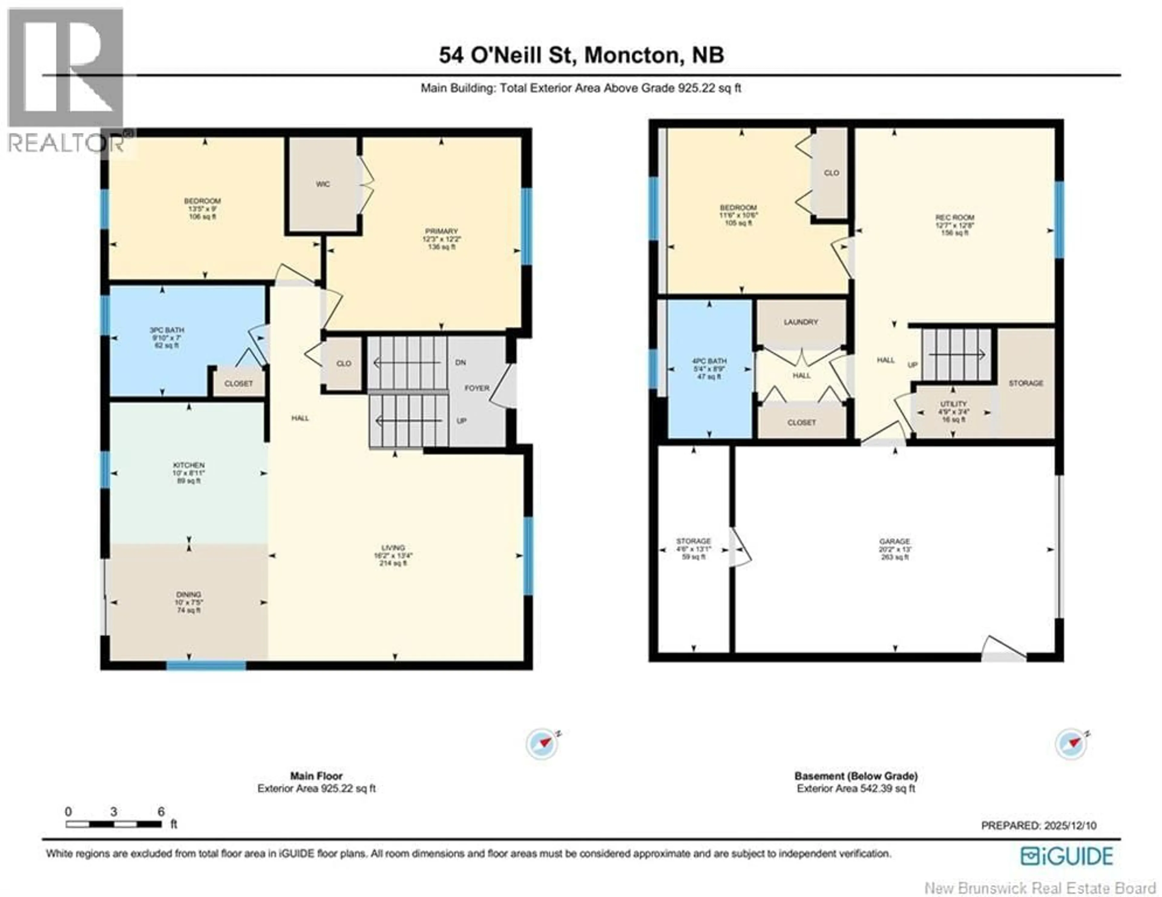 Floor plan for 54 O'NEILL, Moncton New Brunswick E1A9L8