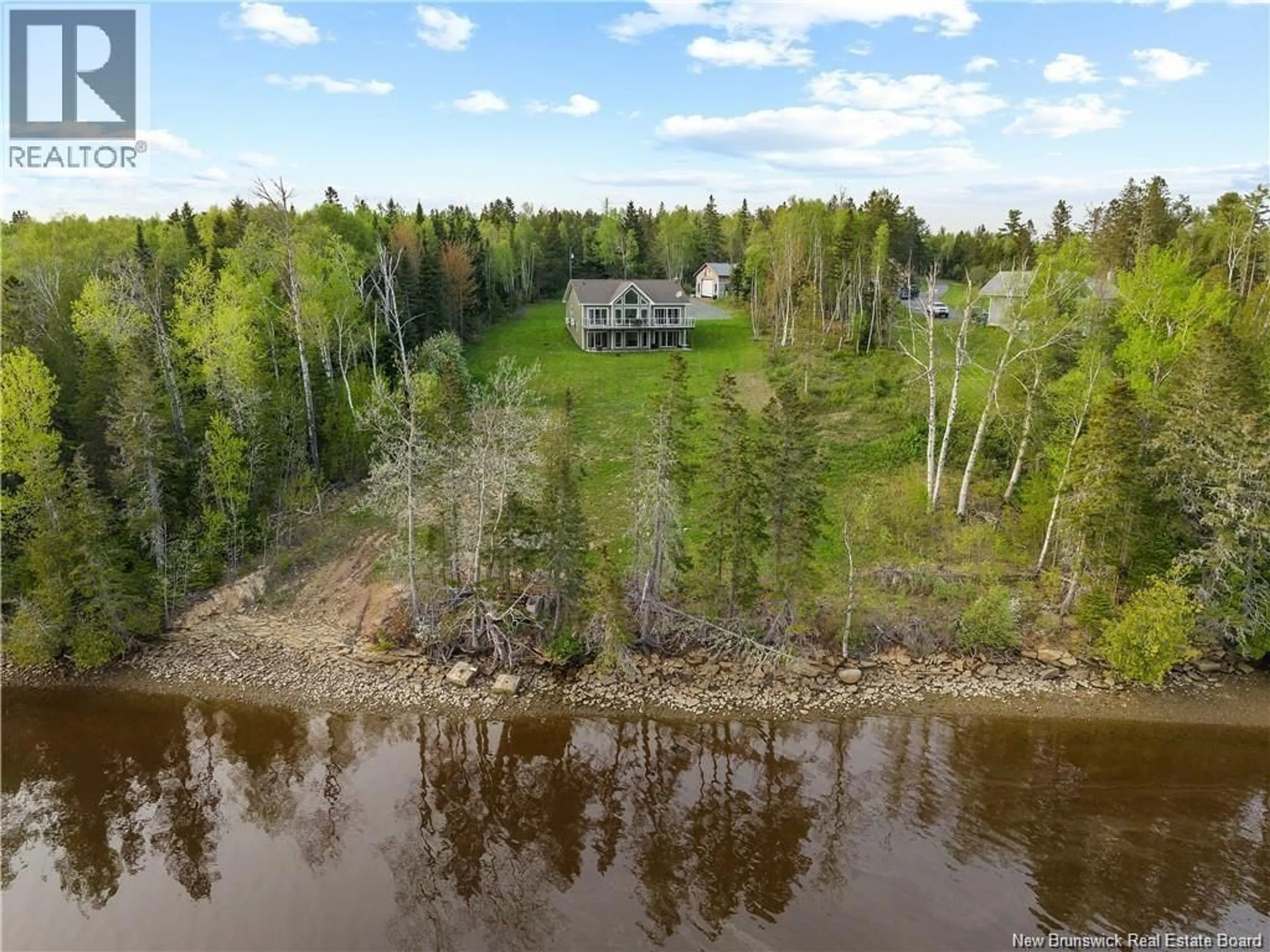 A pic from outside/outdoor area/front of a property/back of a property/a pic from drone, water/lake/river/ocean view for 1978 ROUTE 460, Tabusintac New Brunswick E9H1E1