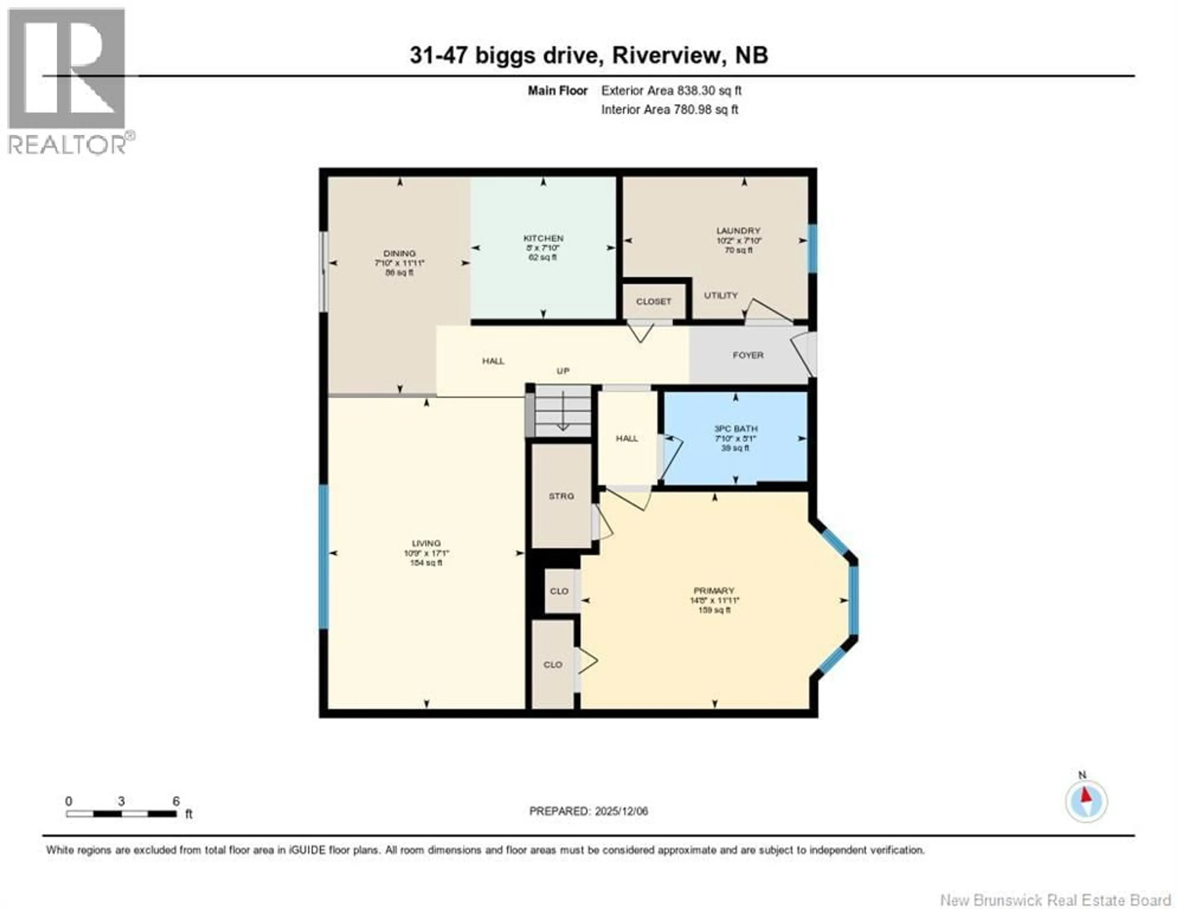 Floor plan for 31 - 47 BIGGS DRIVE, Riverview New Brunswick E1B3Y8