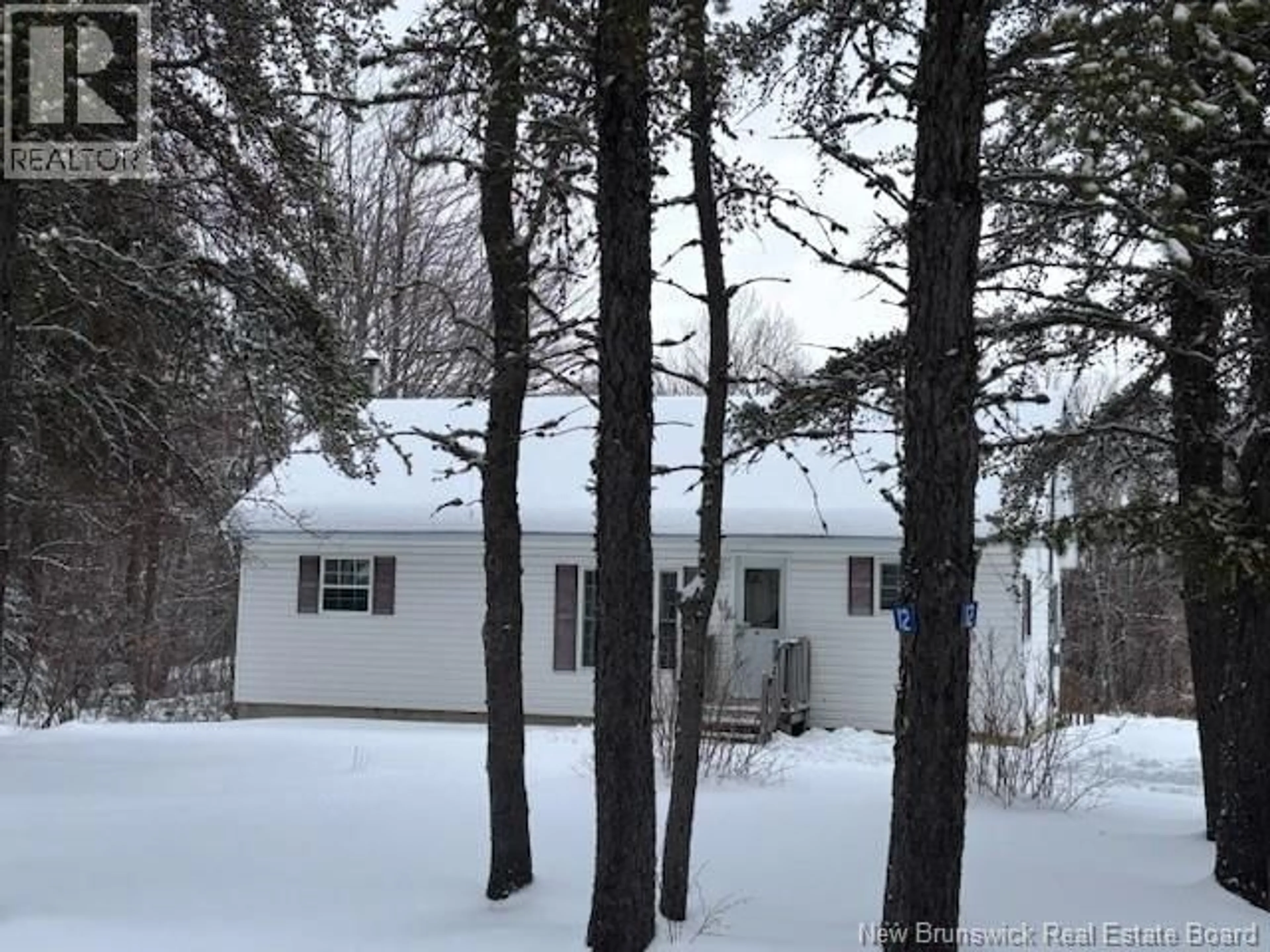 A pic from outside/outdoor area/front of a property/back of a property/a pic from drone, forest/trees view for 12 HOLT ROAD, New Bandon New Brunswick E9C2C4