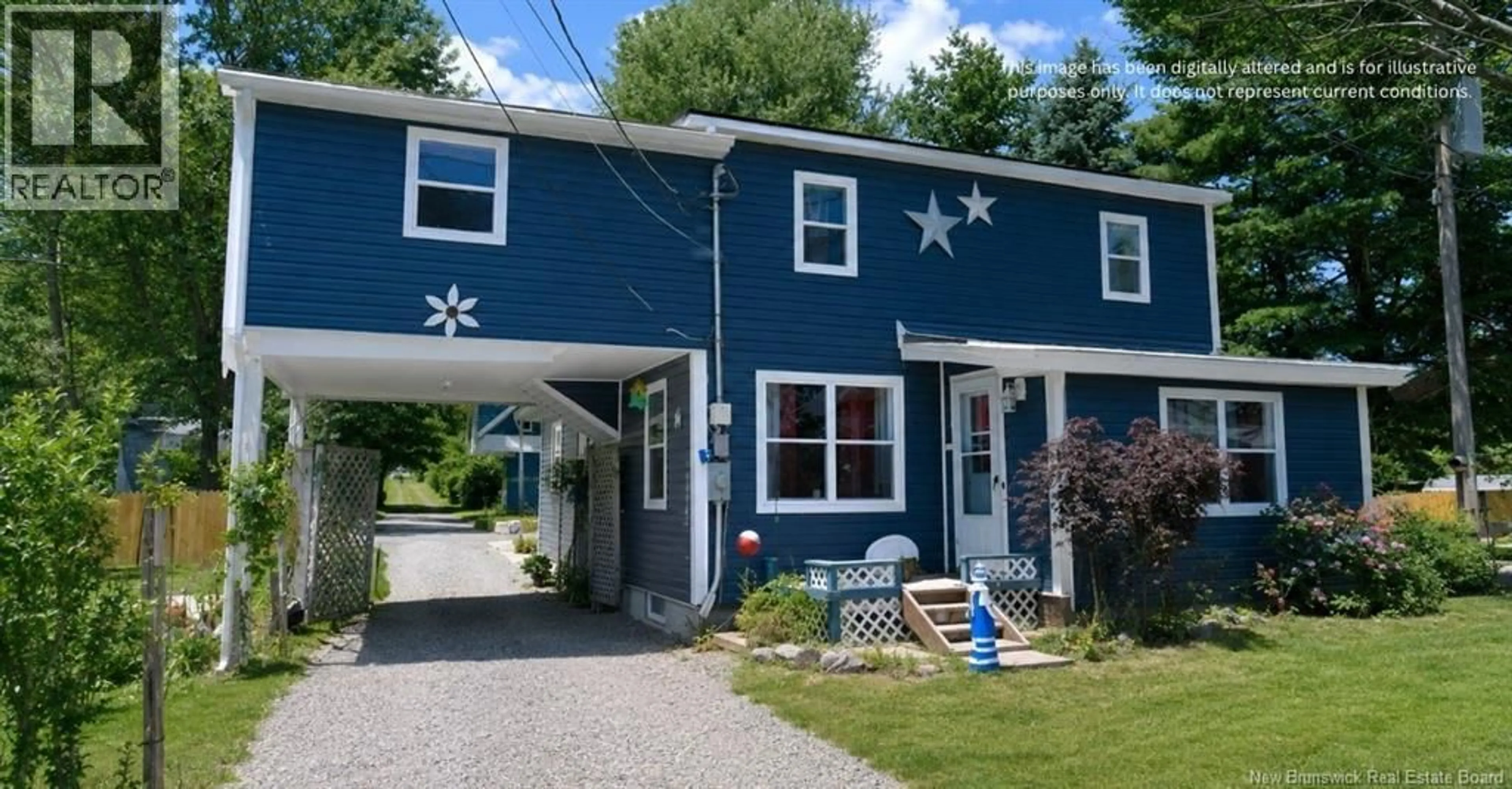 Home with vinyl exterior material, street for 8 RUE DE LEGLISE, Bouctouche New Brunswick E4S2Z7
