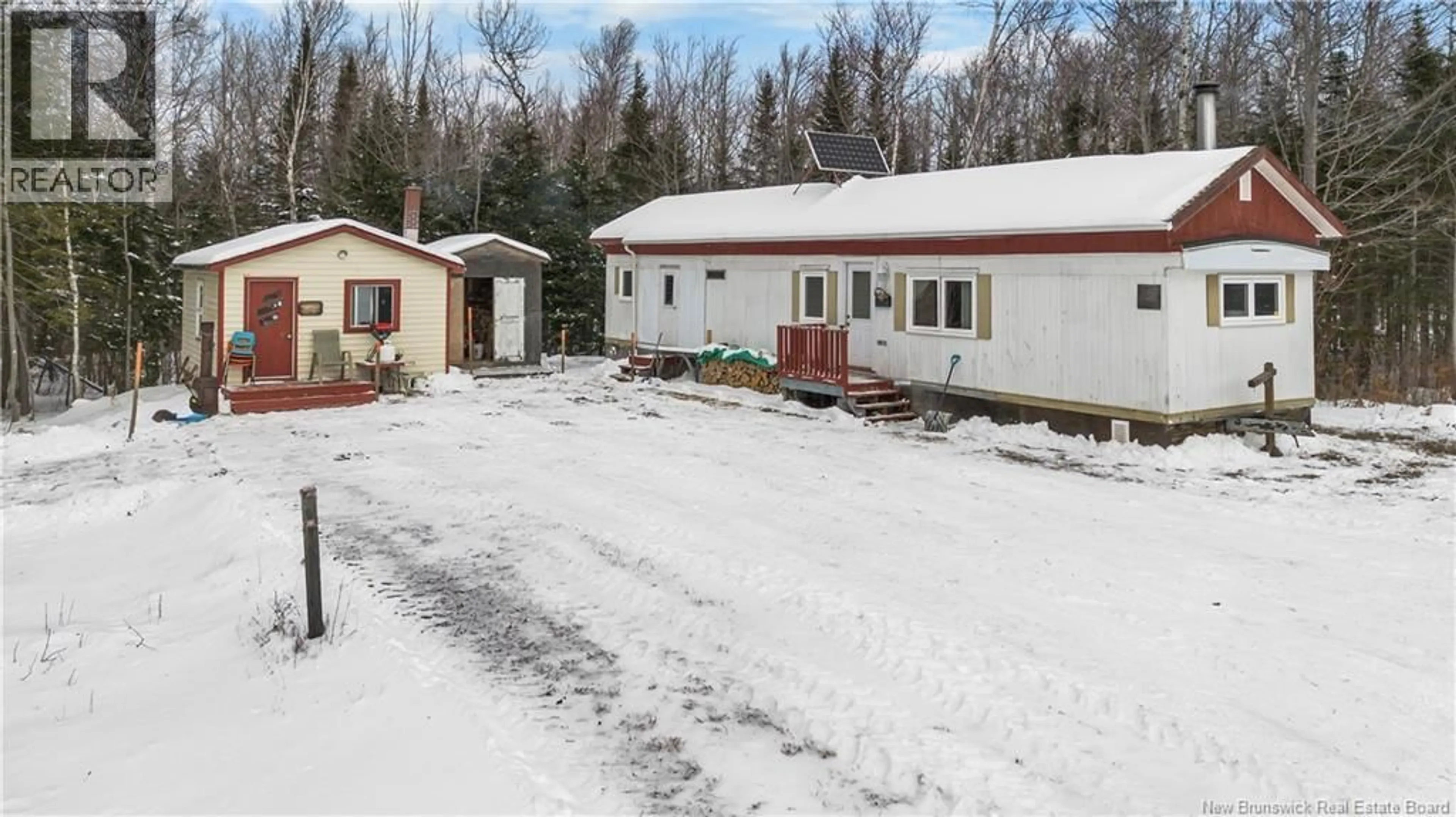 A pic from outside/outdoor area/front of a property/back of a property/a pic from drone, street for 223 CHEMIN BOUDREAU, Sormany New Brunswick E8K0C7