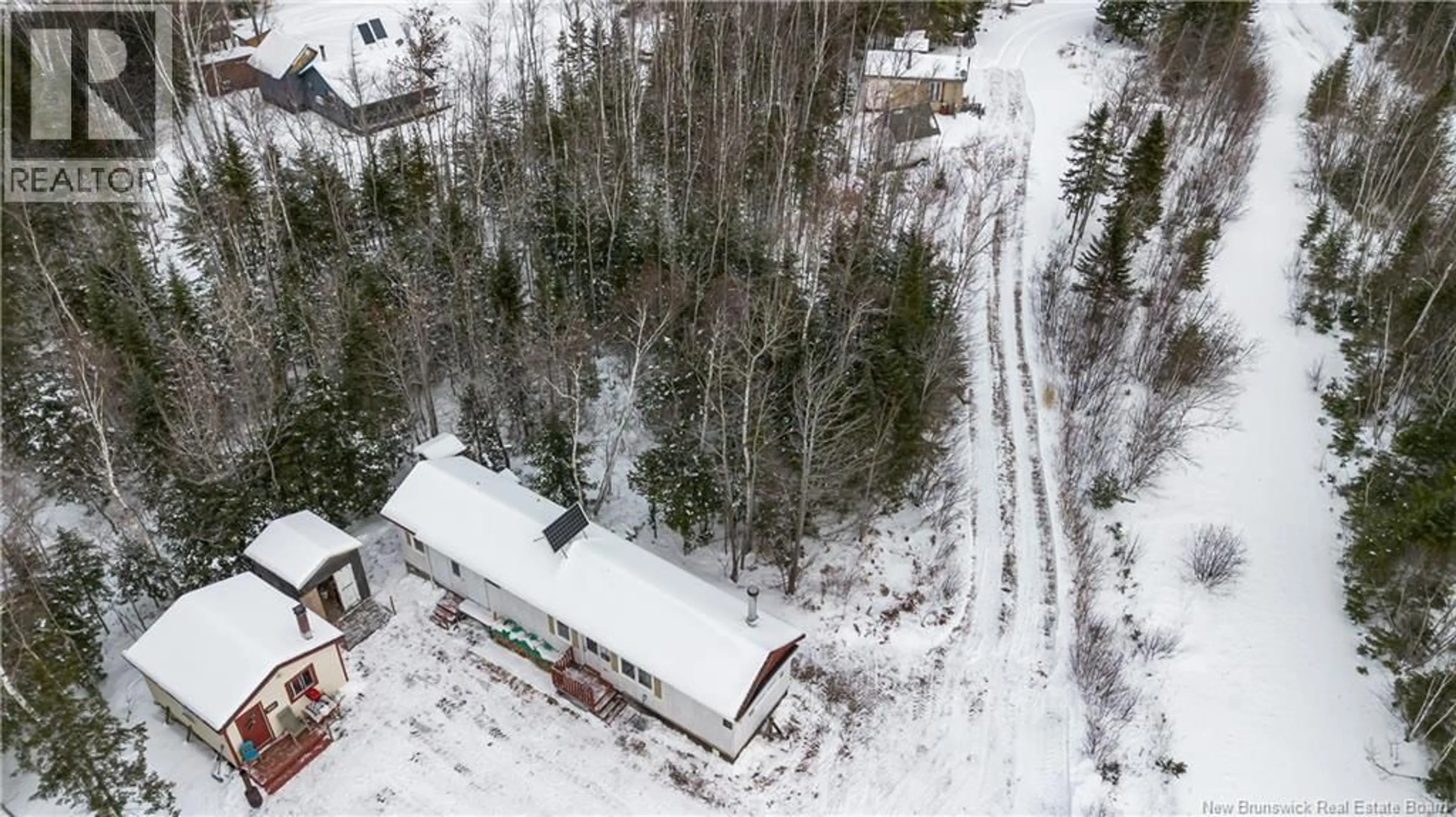 A pic from outside/outdoor area/front of a property/back of a property/a pic from drone, building for 223 CHEMIN BOUDREAU, Sormany New Brunswick E8K0C7