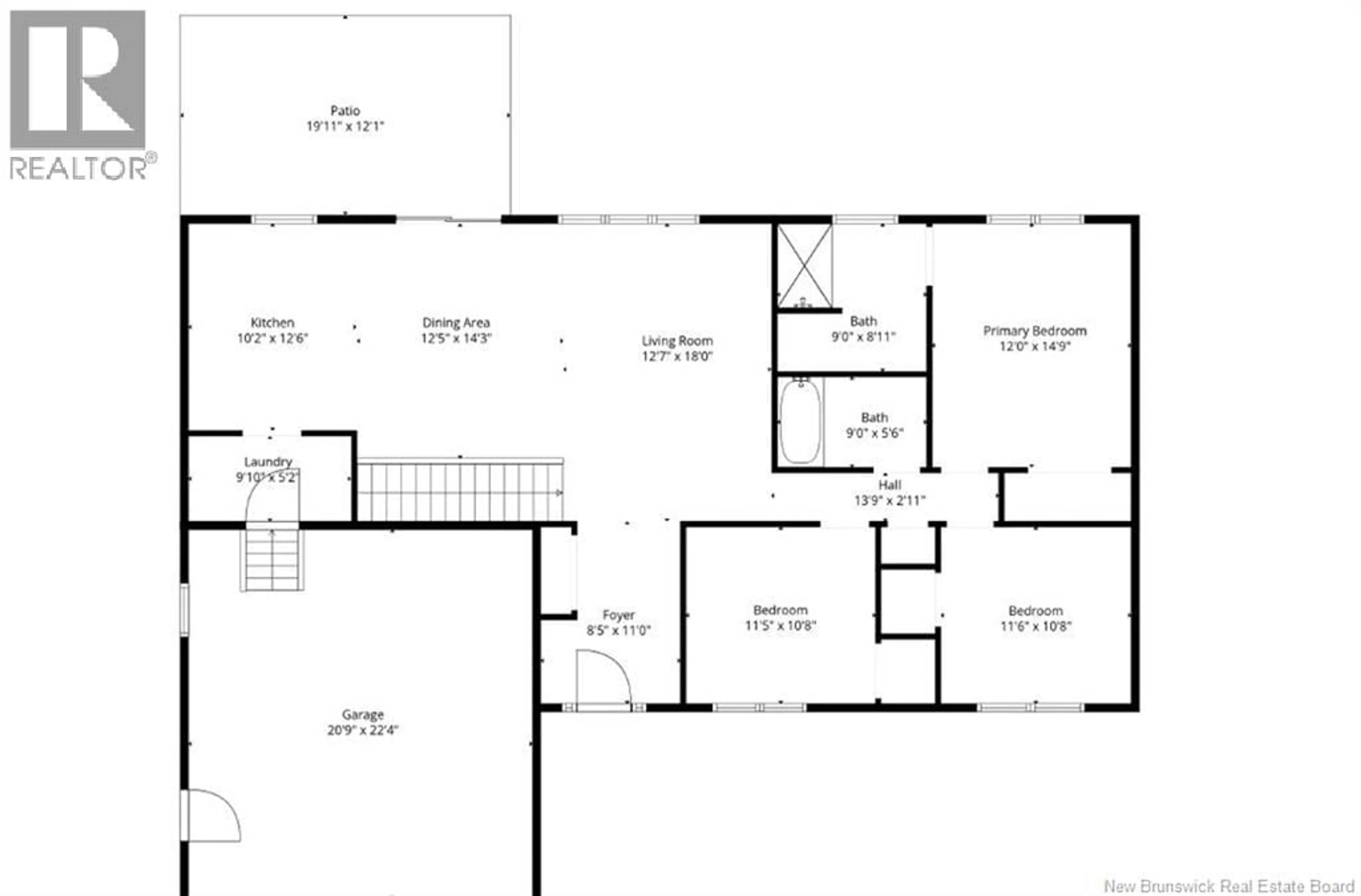 Floor plan for 5 LEIGHFIELD DRIVE, Quispamsis New Brunswick E2S0E3