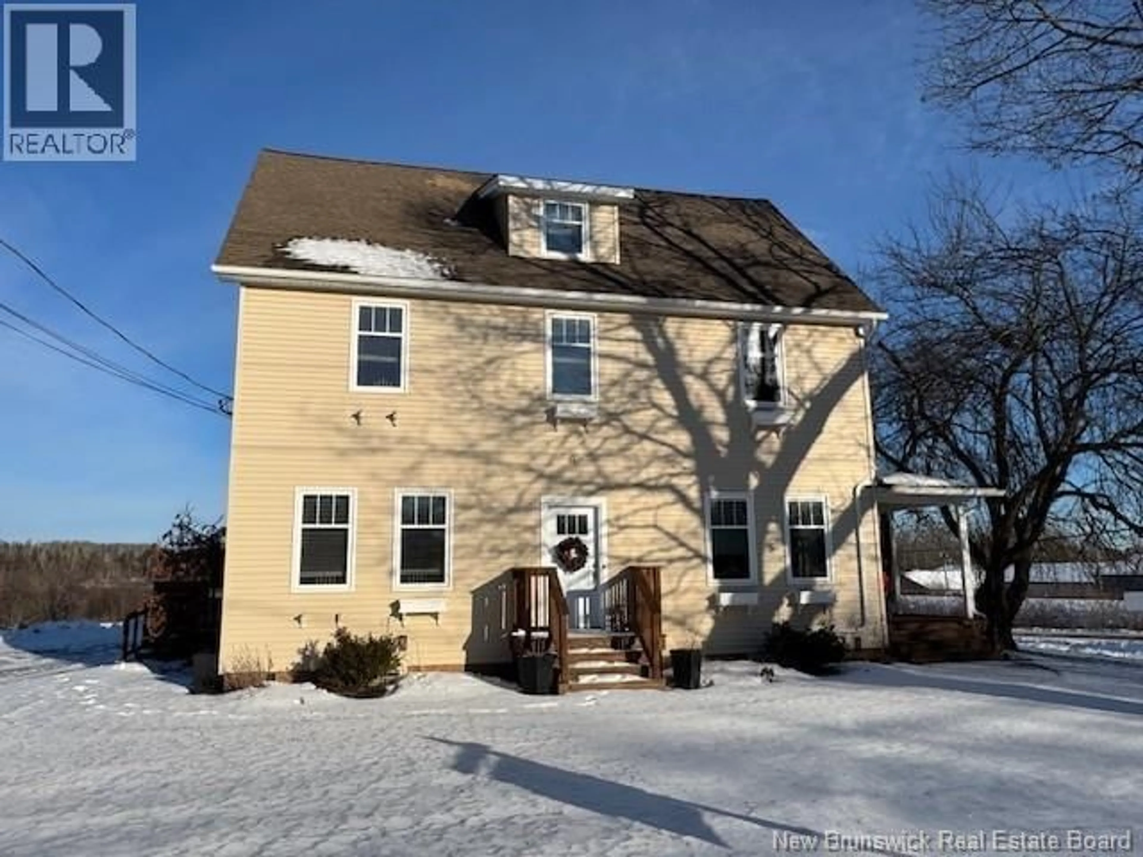 A pic from outside/outdoor area/front of a property/back of a property/a pic from drone, street for 2743 FREDERICTON ROAD, Salisbury New Brunswick E4J3C8