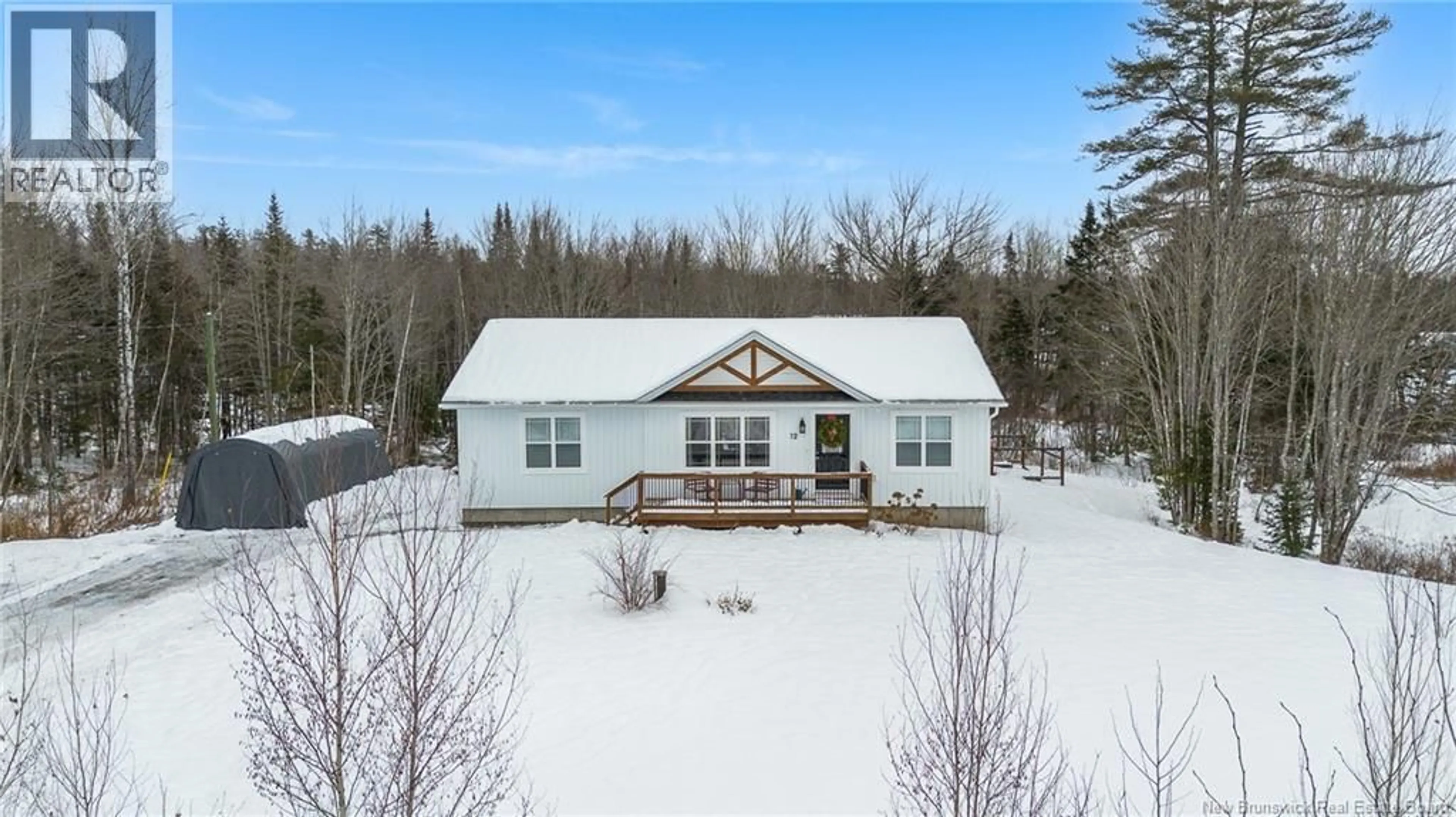 A pic from outside/outdoor area/front of a property/back of a property/a pic from drone, water/lake/river/ocean view for 12 BEAUMONT HAMEL ROAD DRIVE, Rusagonis New Brunswick E3B0W8