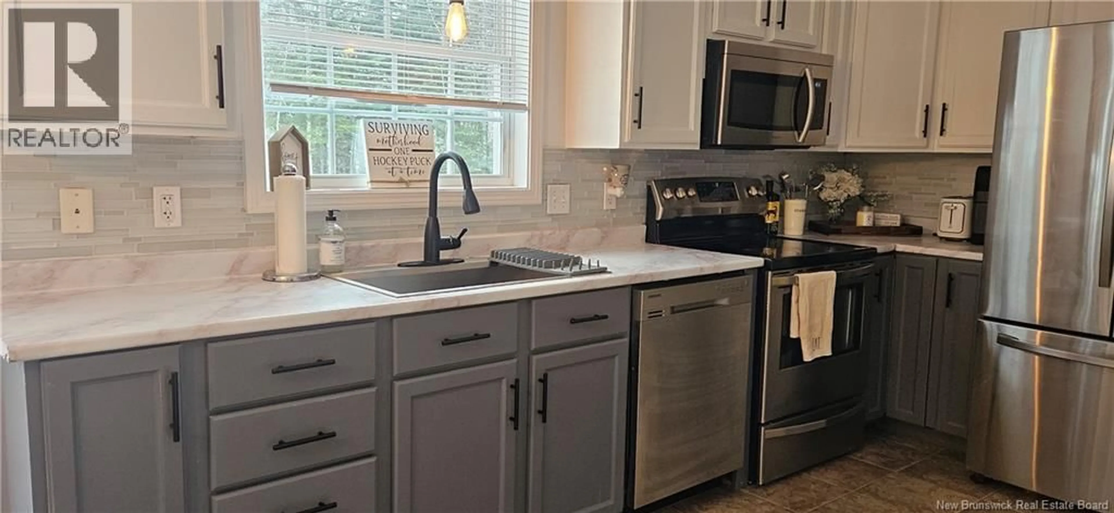 Open concept kitchen, ceramic/tile floor for 29 LAURELWOOD DRIVE, Lower Coverdale New Brunswick E1J1K9