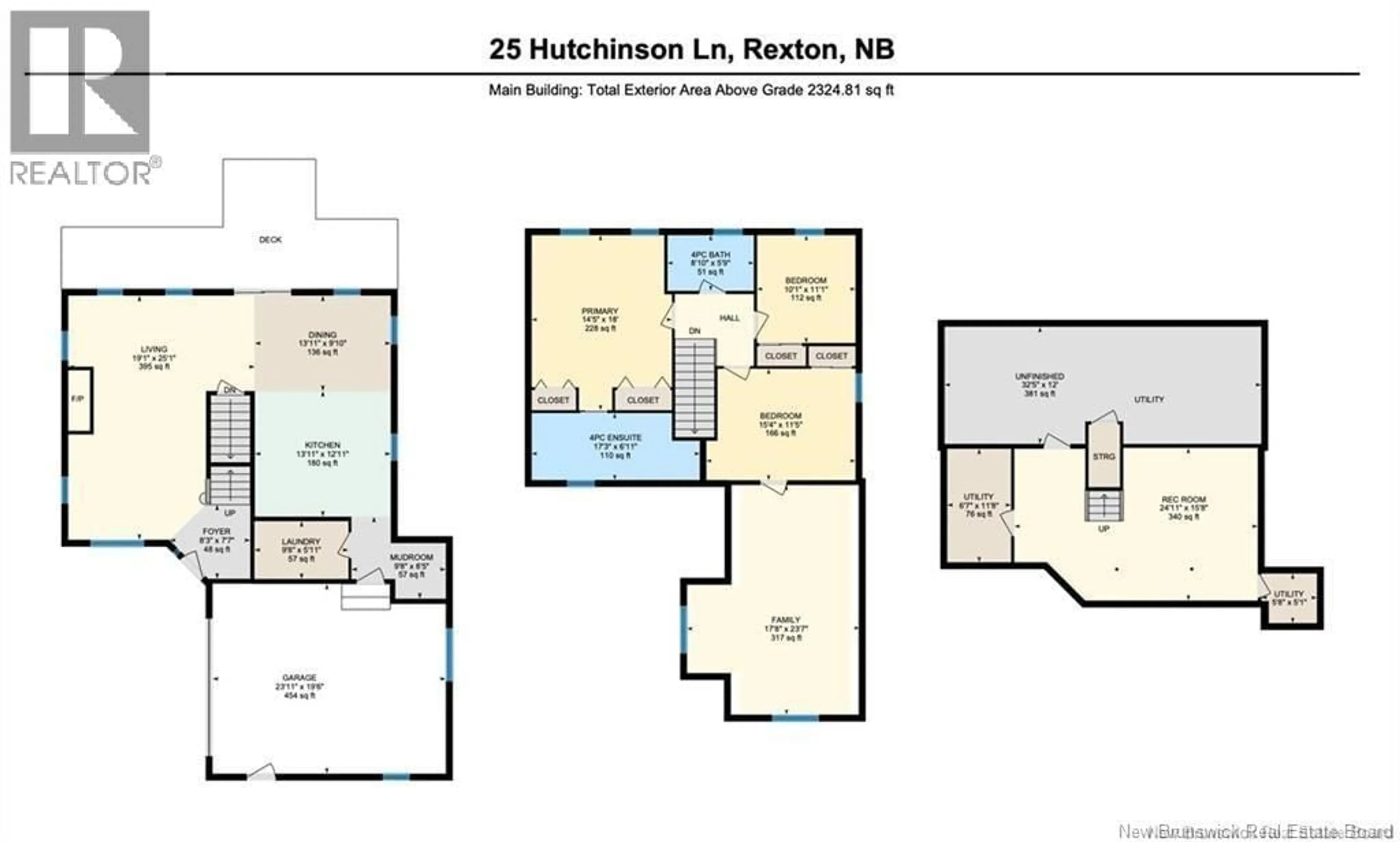 Floor plan for 25 HUTCHINSON LANE, Rexton New Brunswick E4W1Y8