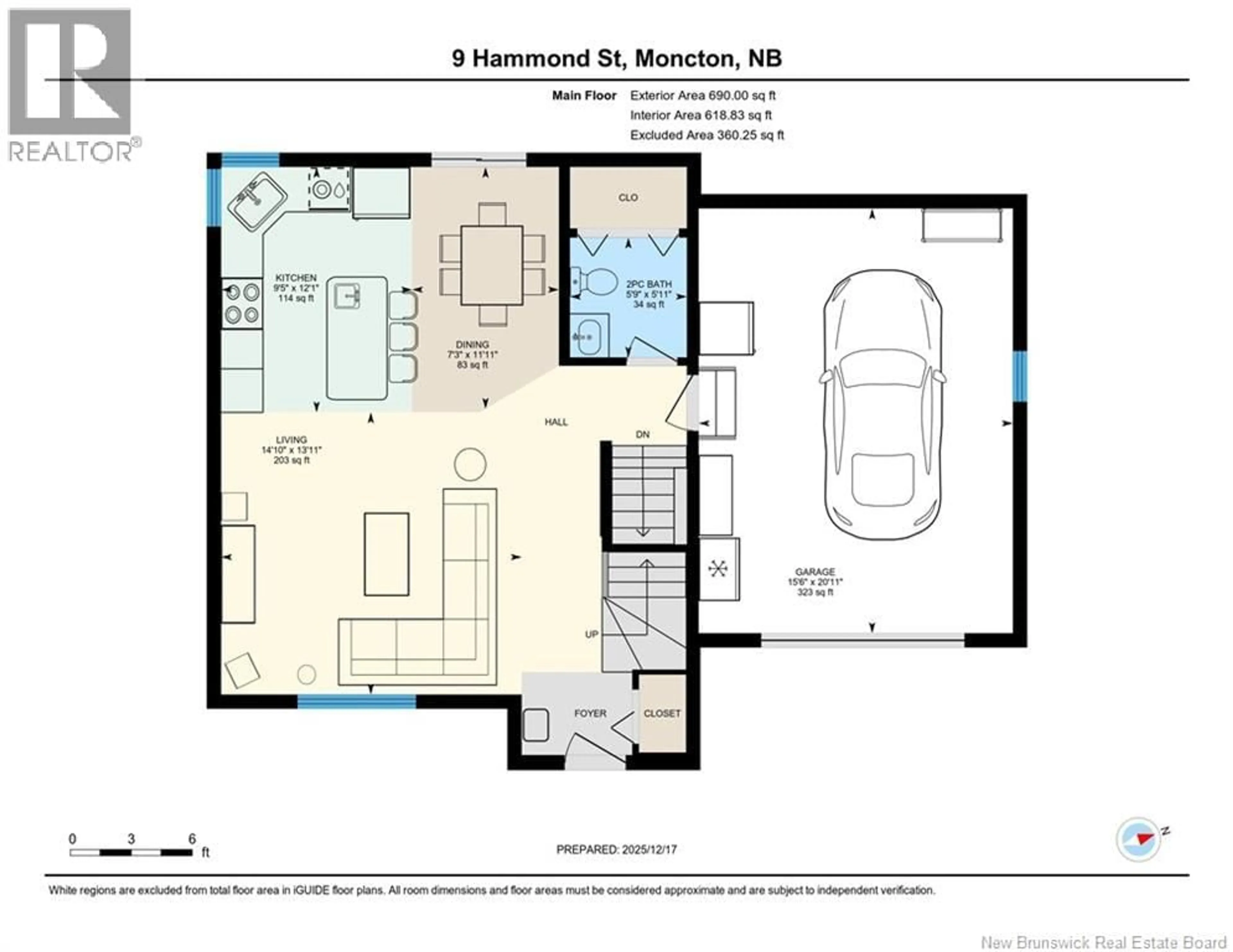Floor plan for 9 HAMMOND, Moncton New Brunswick E1A6C4