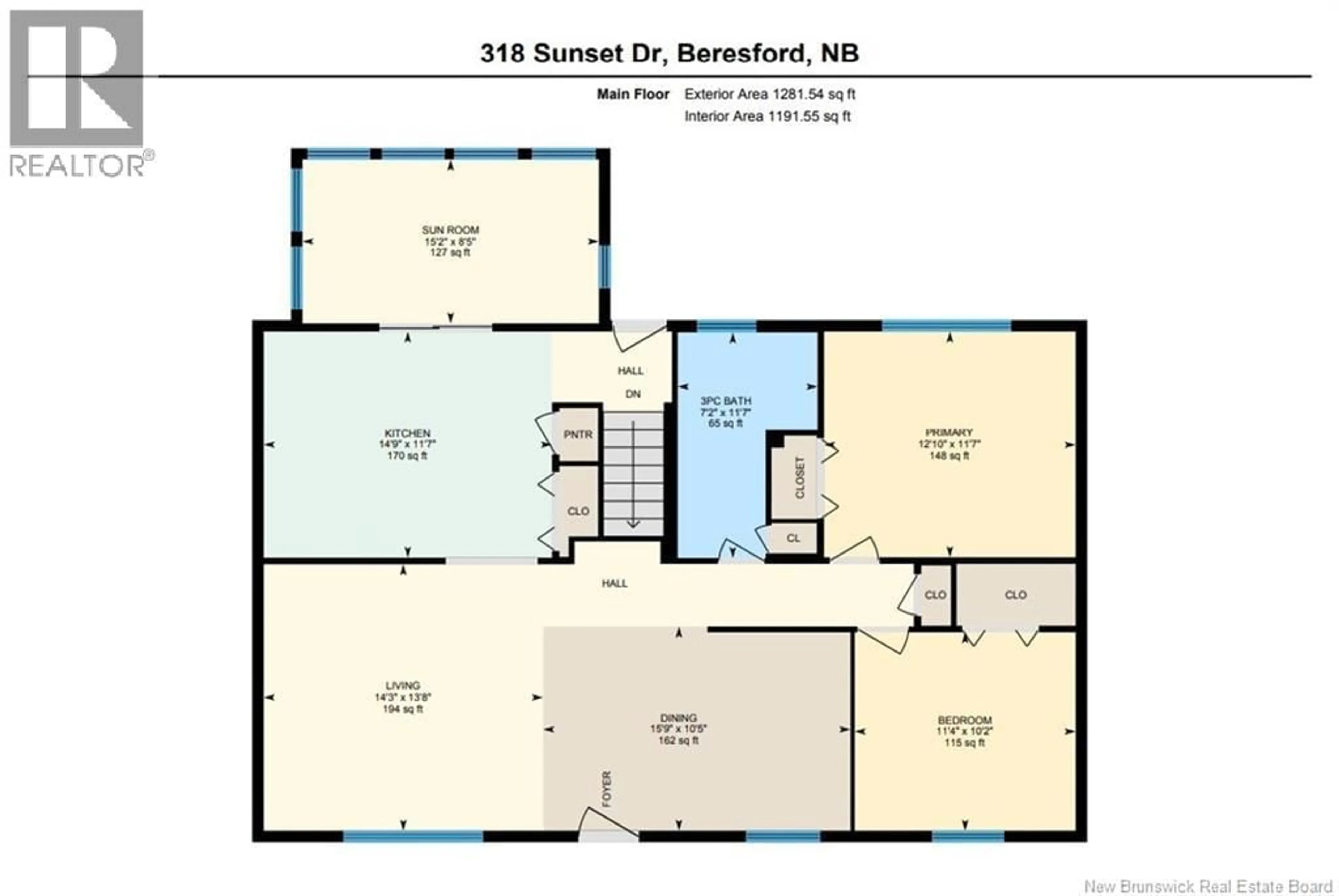 Floor plan for 318 SUNSET, Beresford New Brunswick E8K2G6