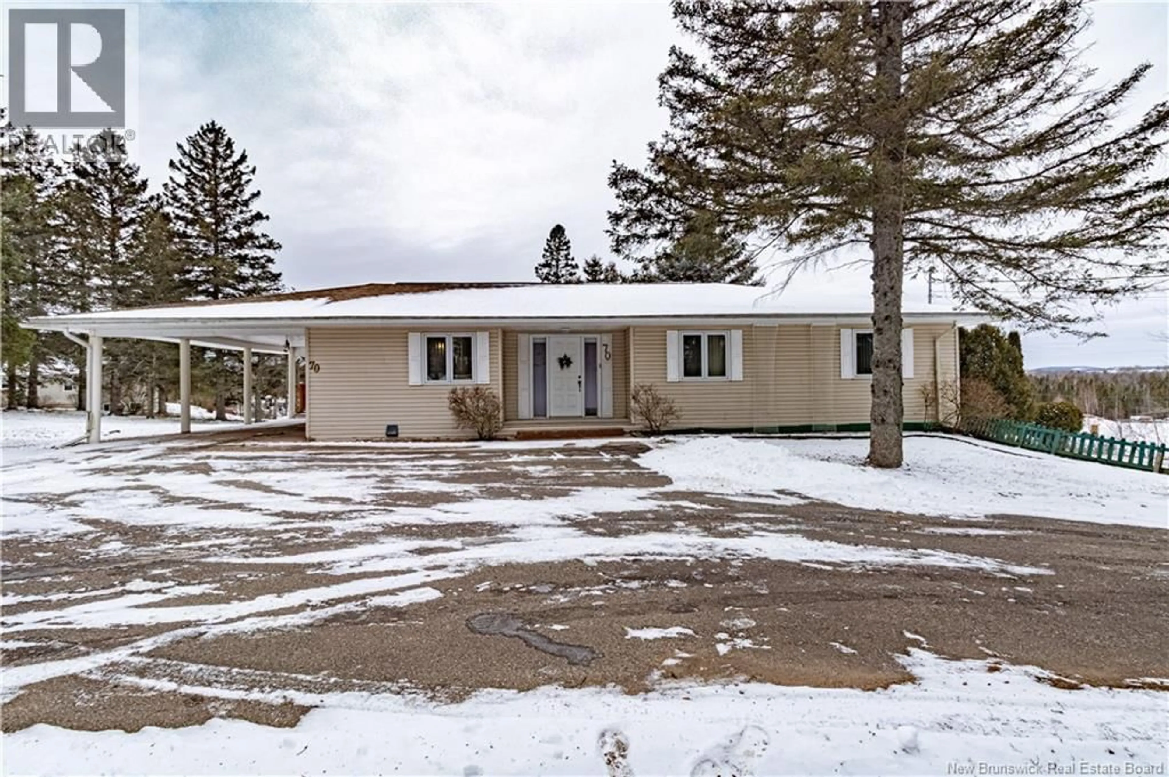 A pic from outside/outdoor area/front of a property/back of a property/a pic from drone, street for 70 COUGLE ROAD, Sussex Corner New Brunswick E4E2S6