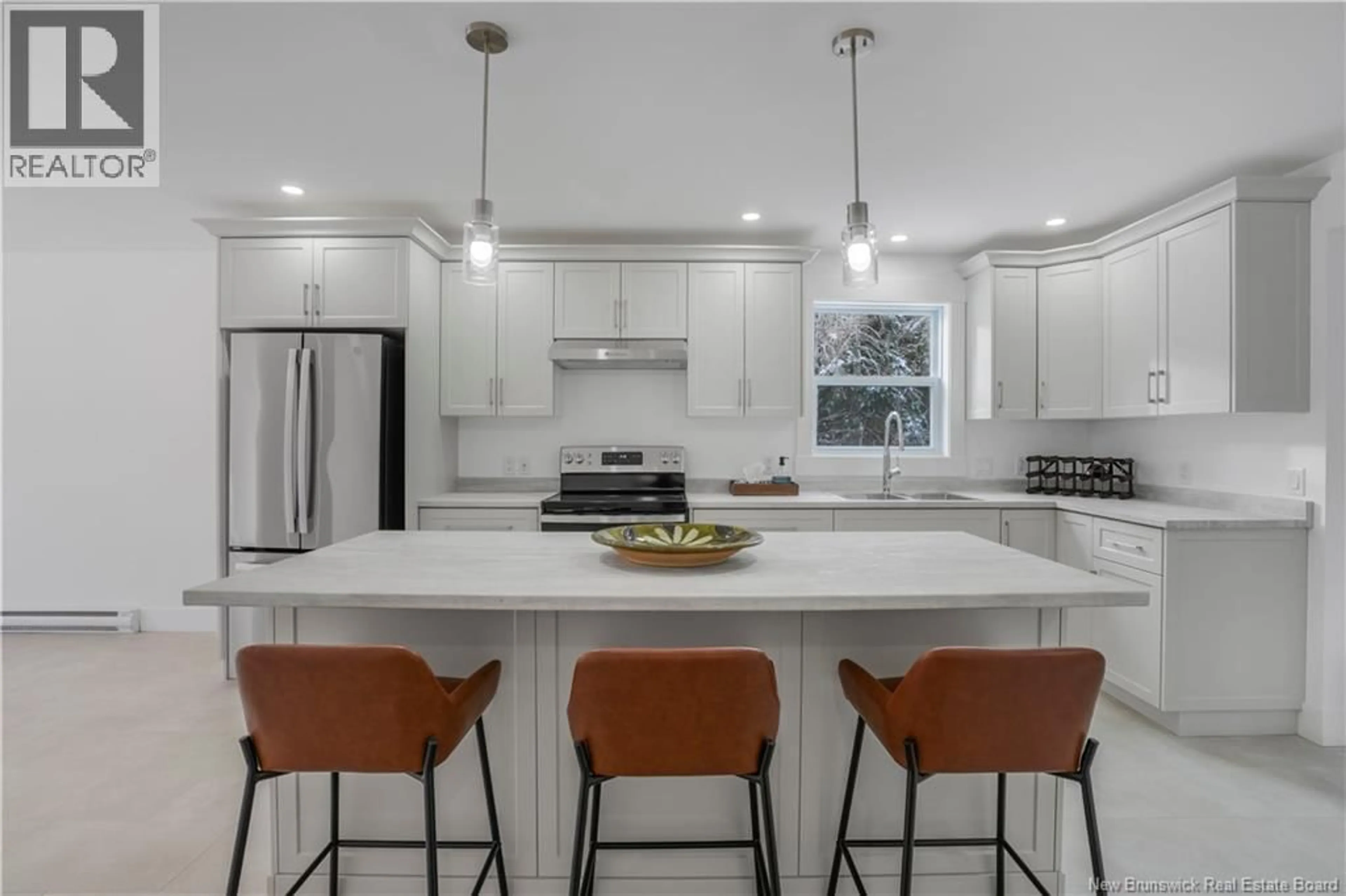 Open concept kitchen, ceramic/tile floor for 131 KEE ROAD, Keswick Ridge New Brunswick E6L1V3