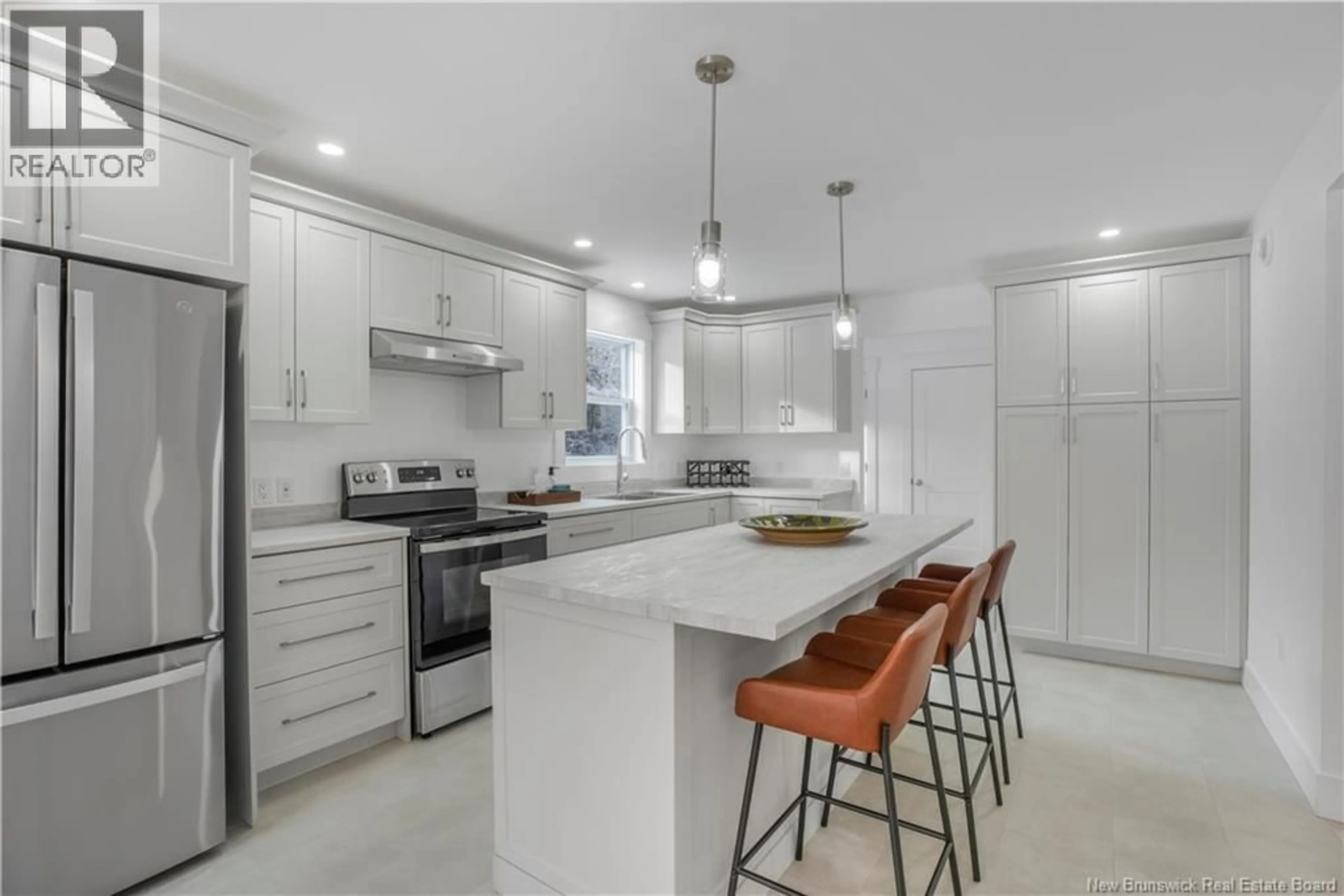 Open concept kitchen, ceramic/tile floor for 131 KEE ROAD, Keswick Ridge New Brunswick E6L1V3